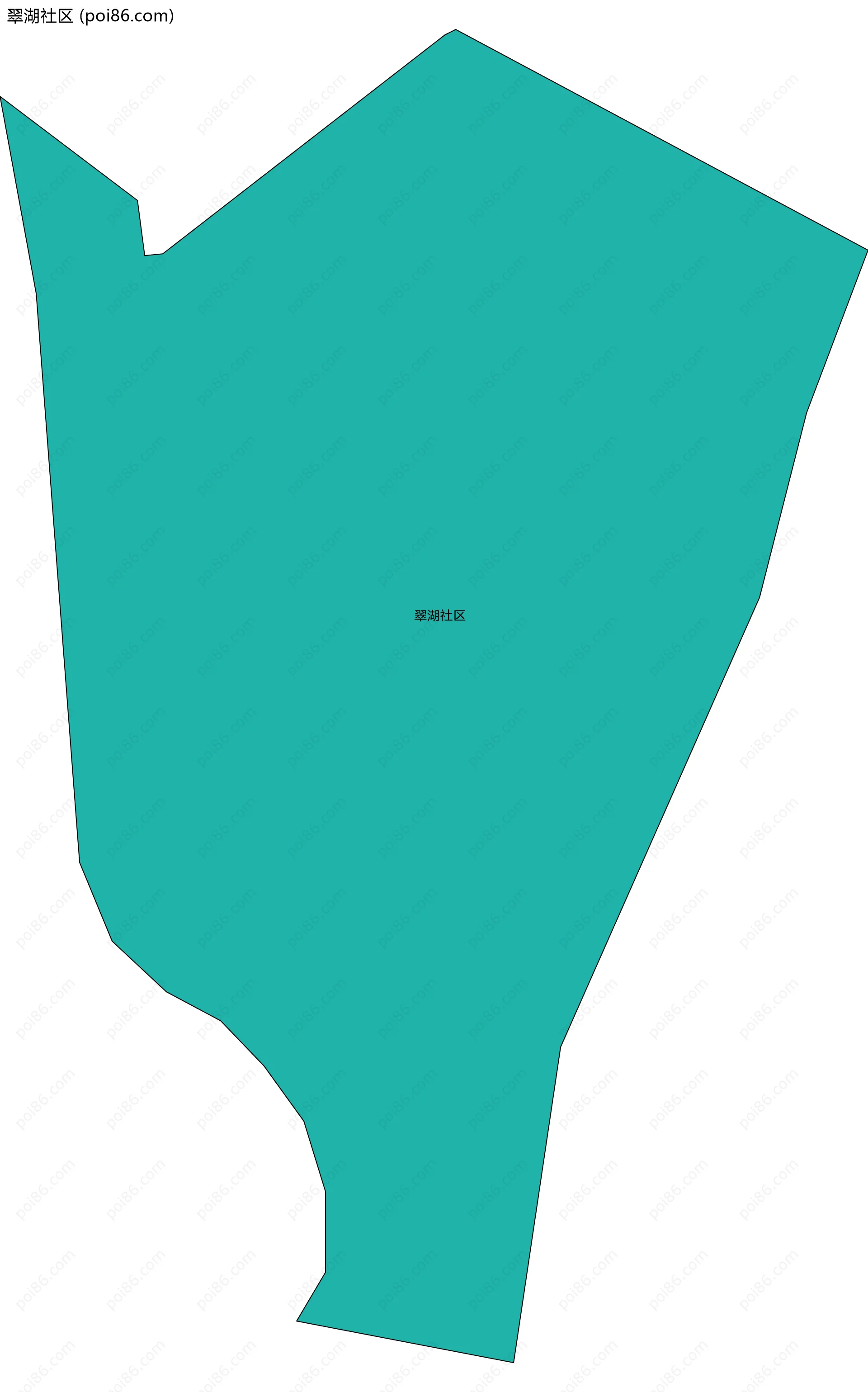 翠湖社区边界地图