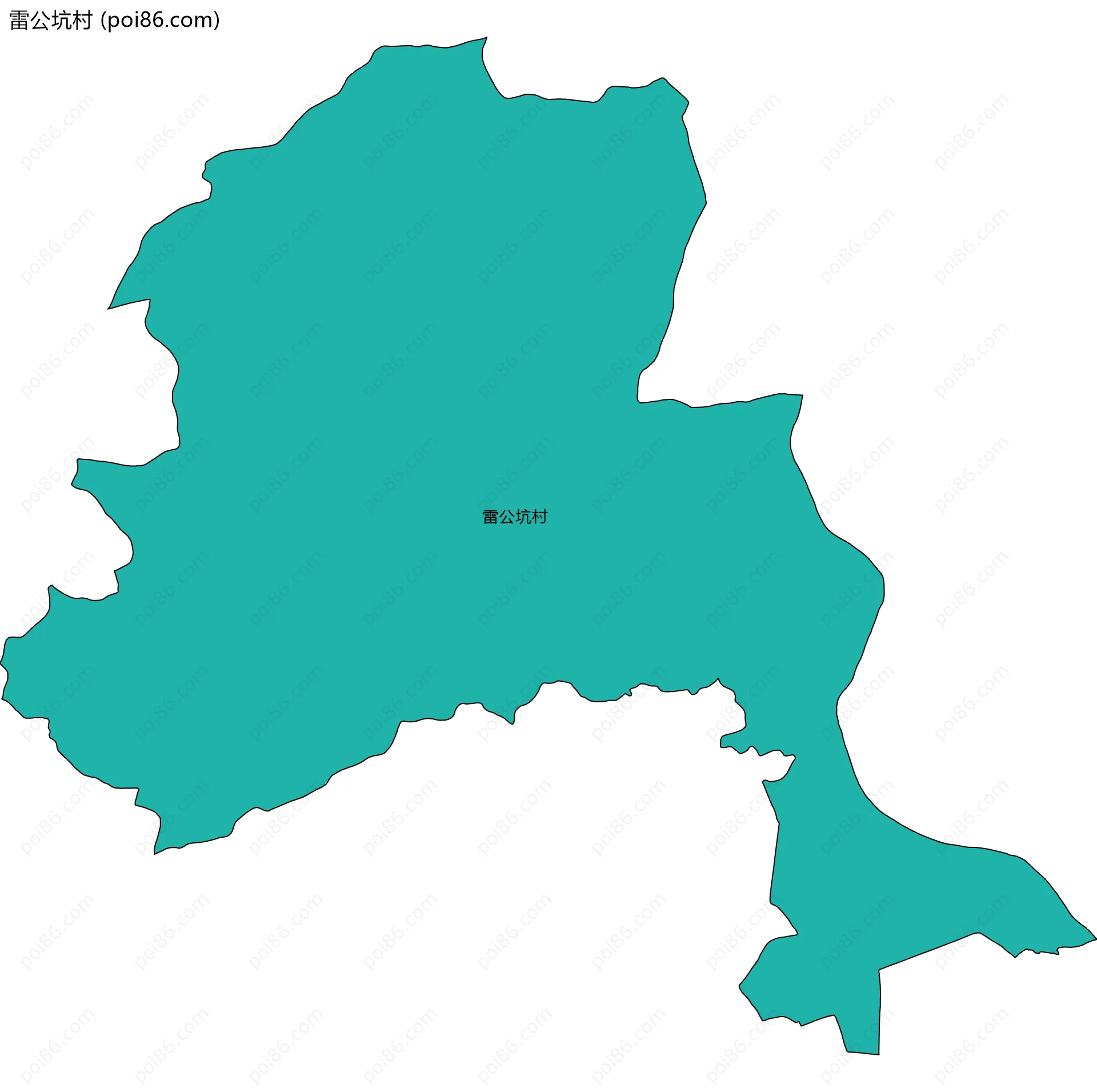 雷公坑村边界地图