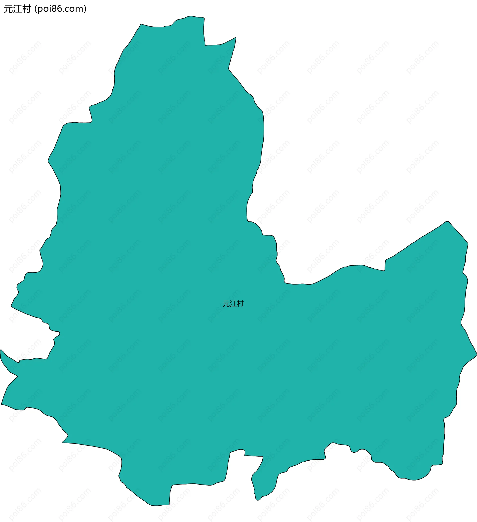 元江村边界地图
