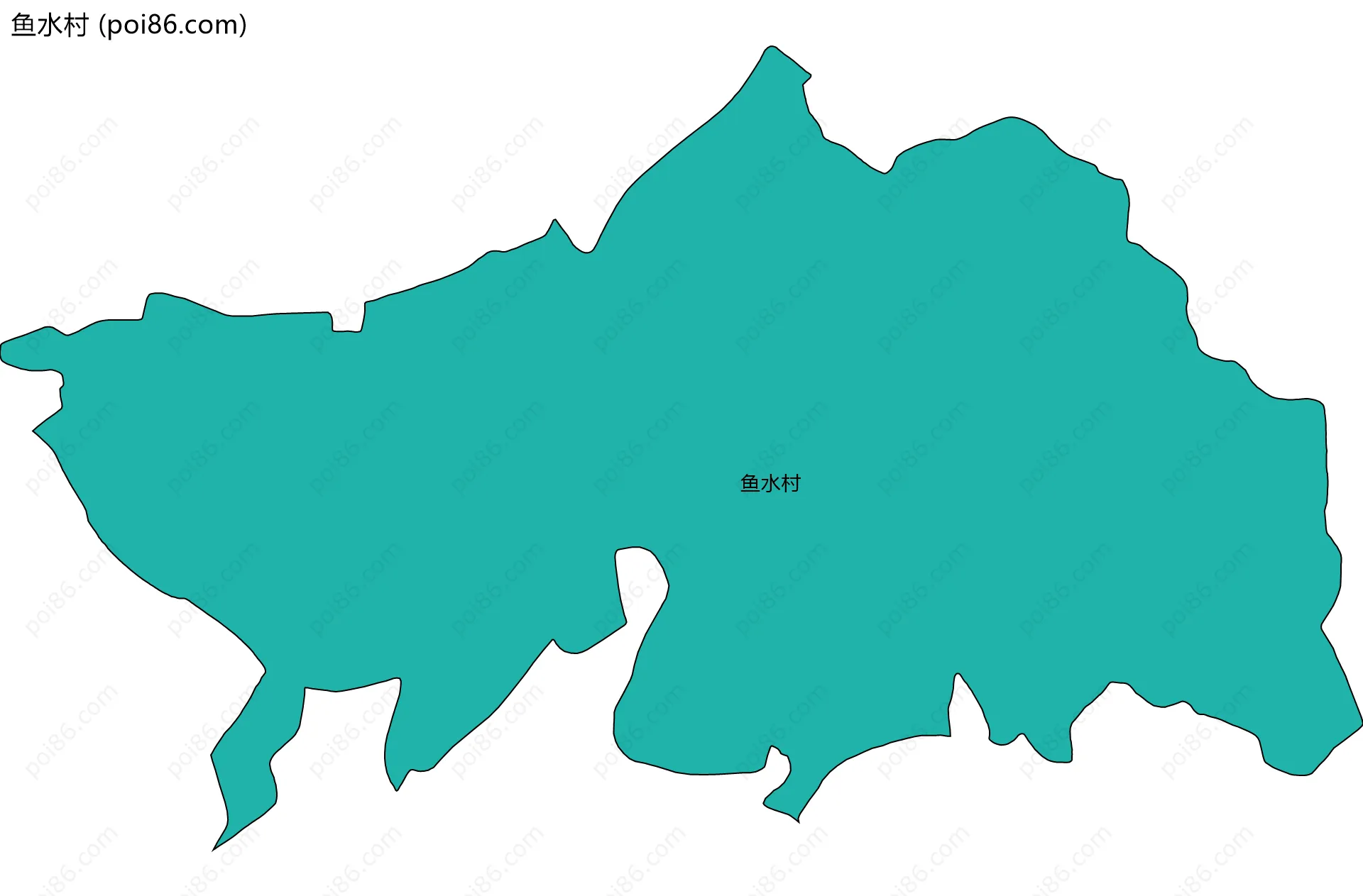 鱼水村边界地图