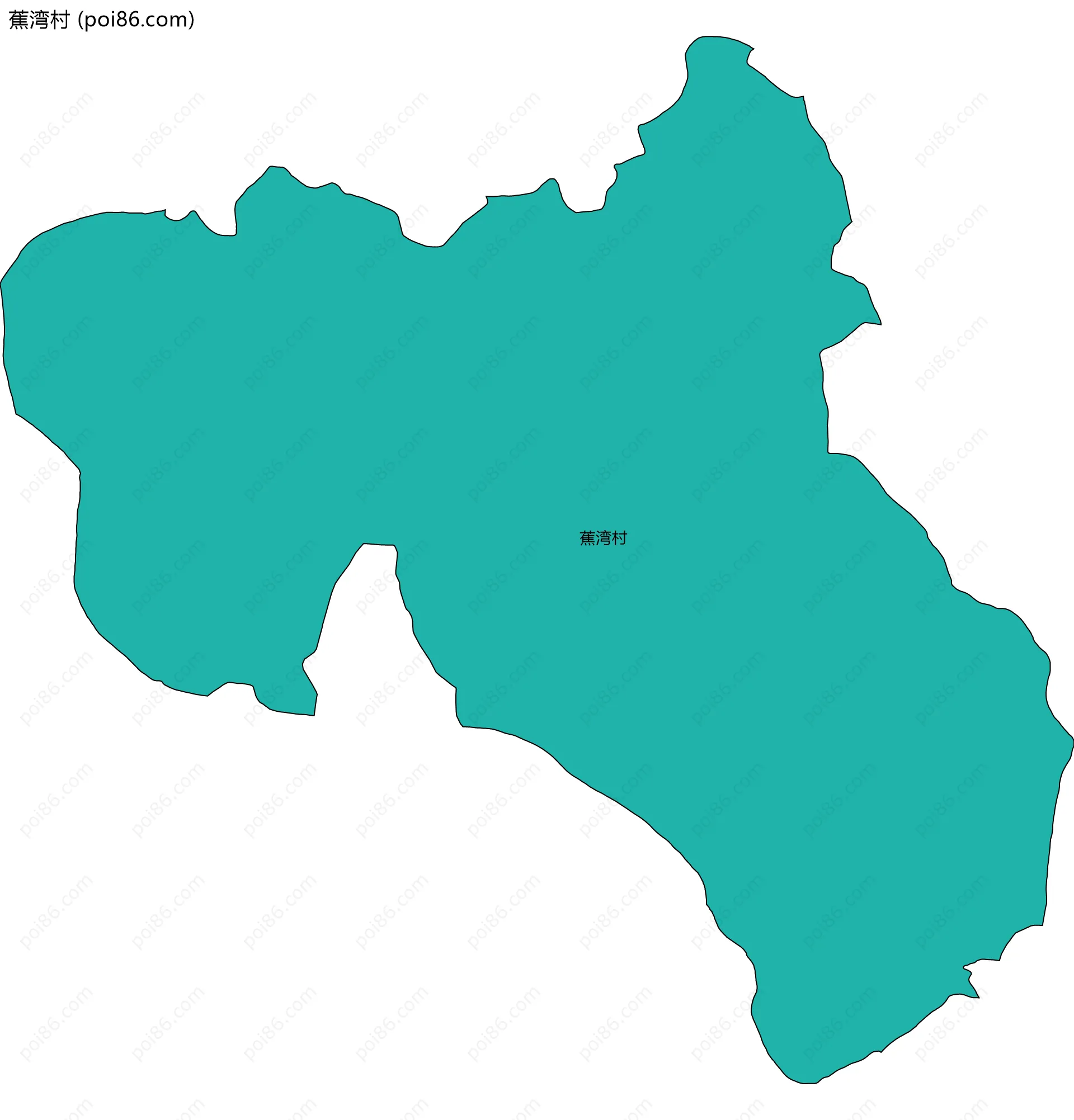 蕉湾村边界地图