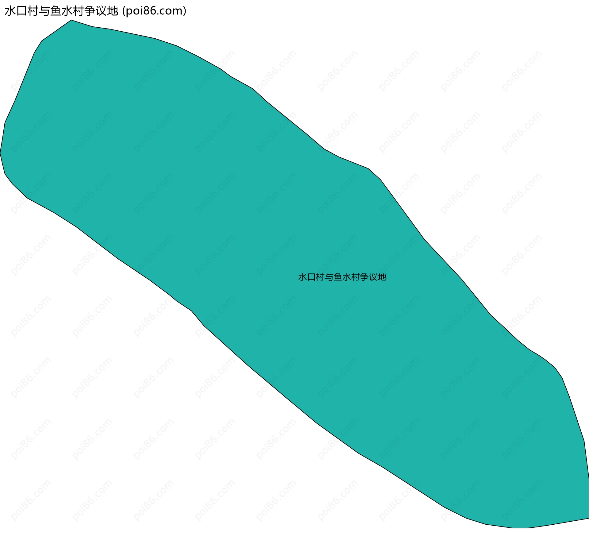 水口村与鱼水村争议地边界地图