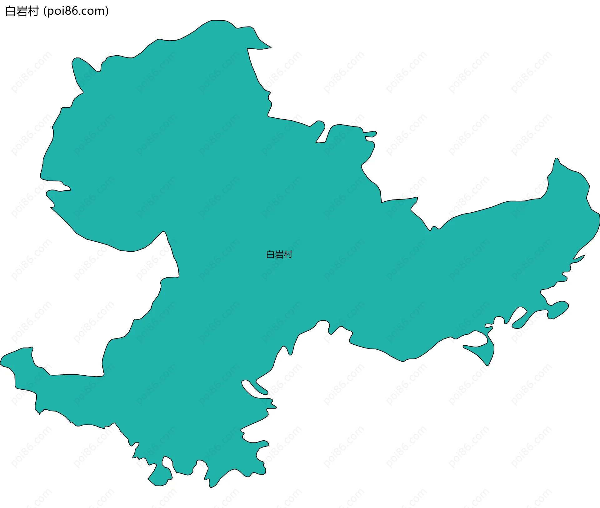 白岩村边界地图