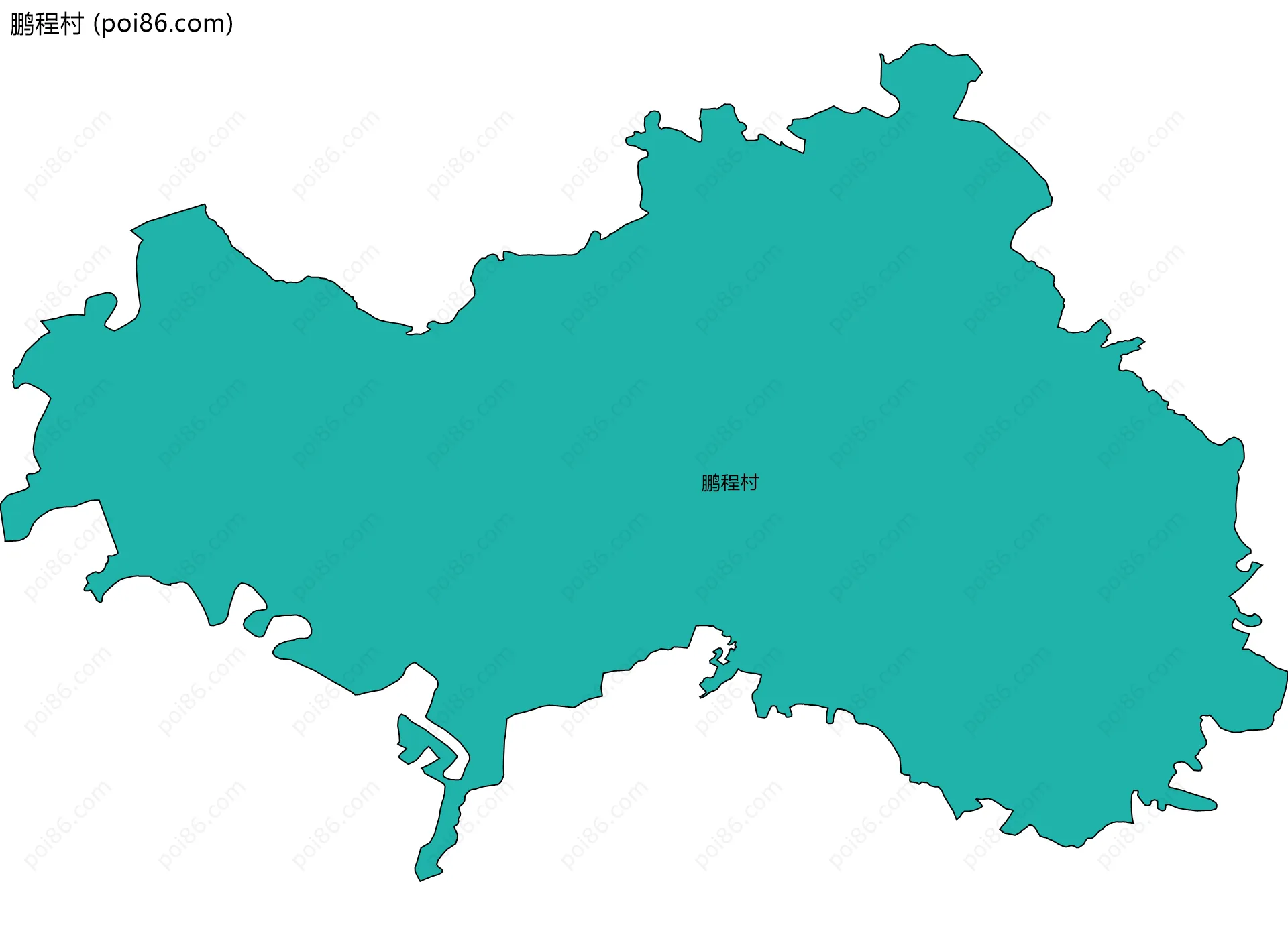 鹏程村边界地图