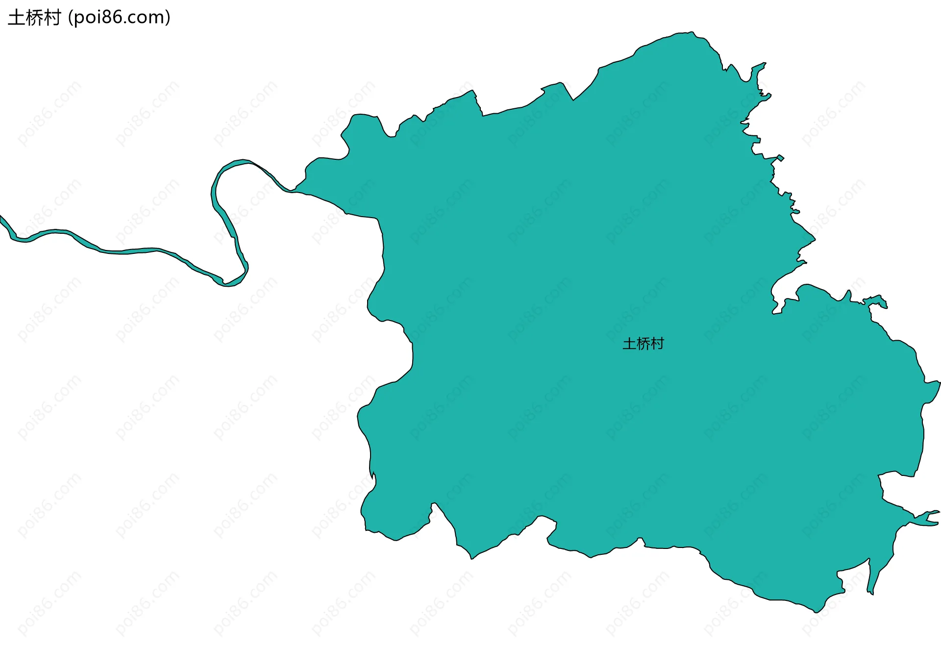 土桥村边界地图