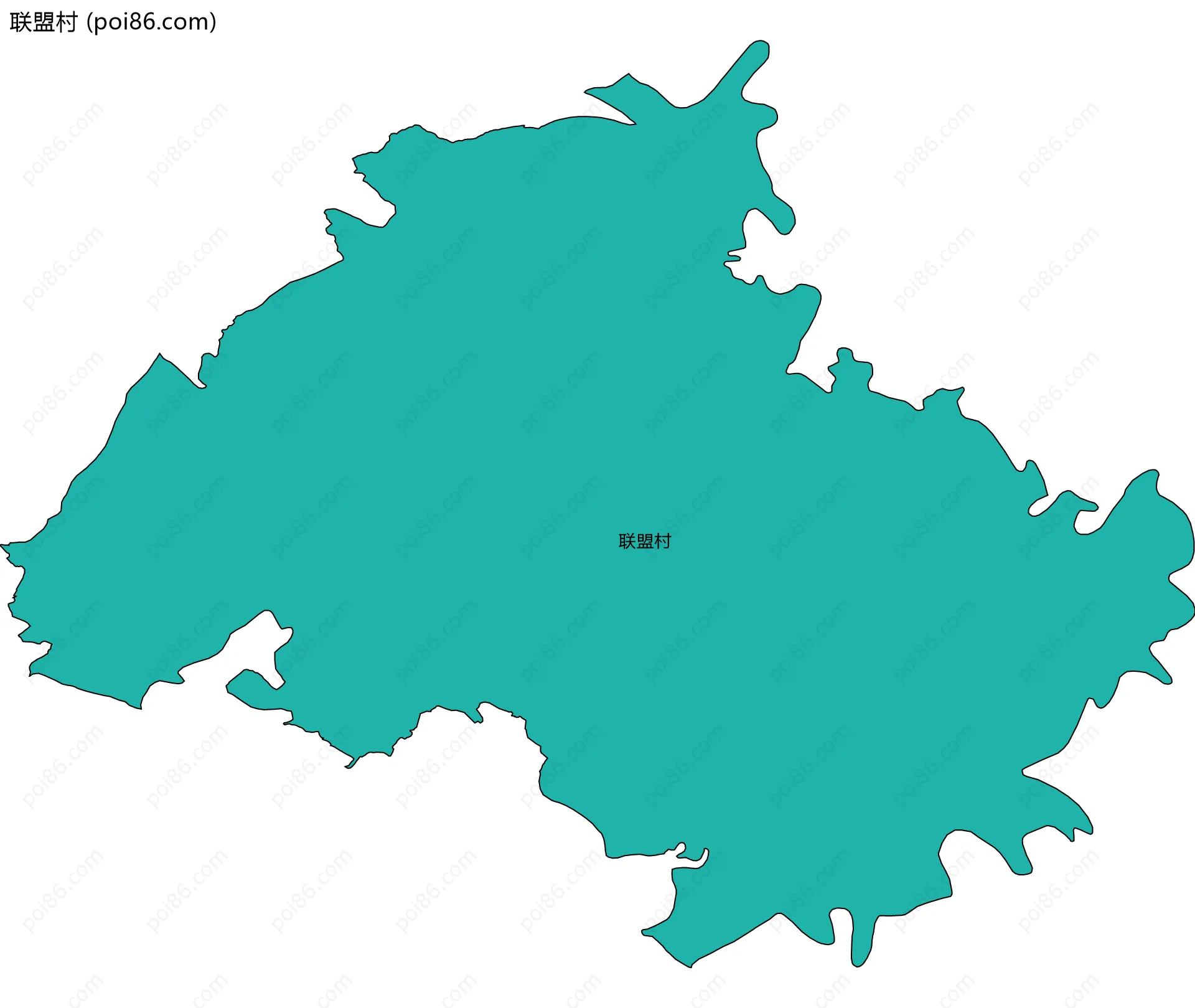 联盟村边界地图