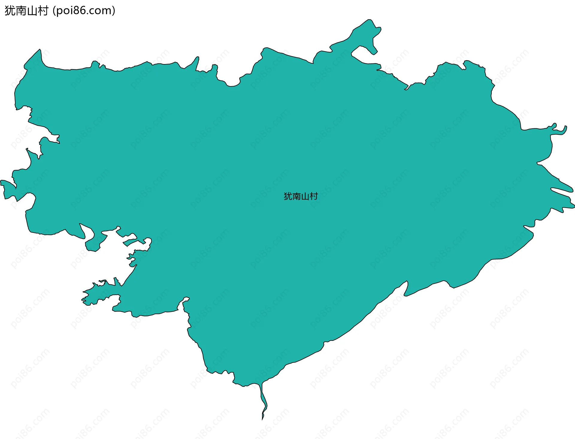 犹南山村边界地图