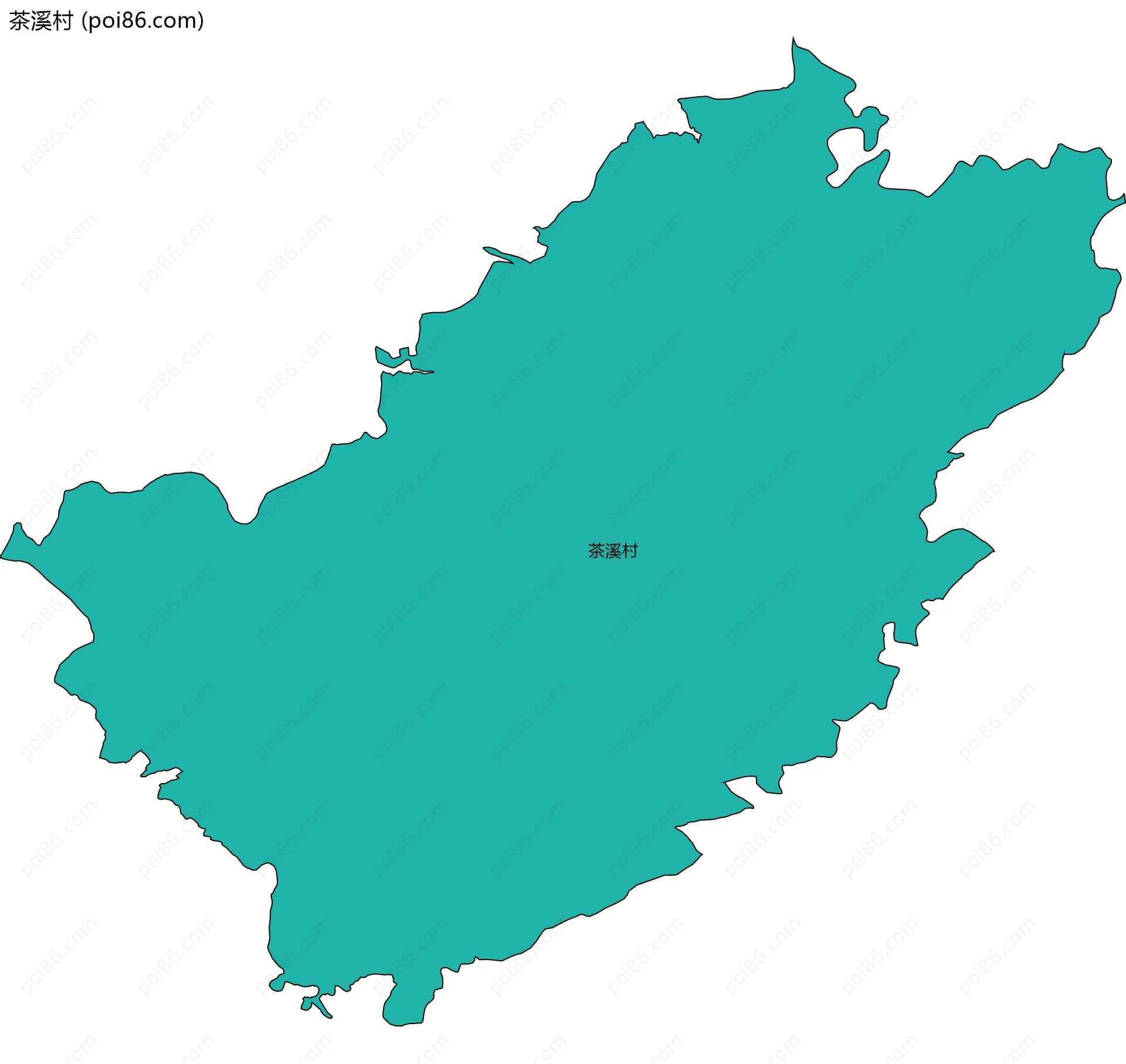 茶溪村边界地图