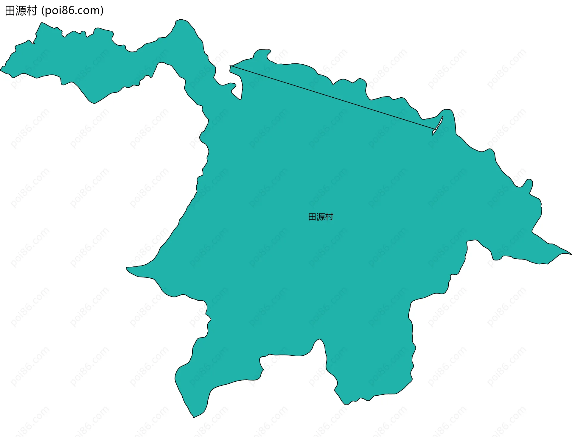 田源村边界地图