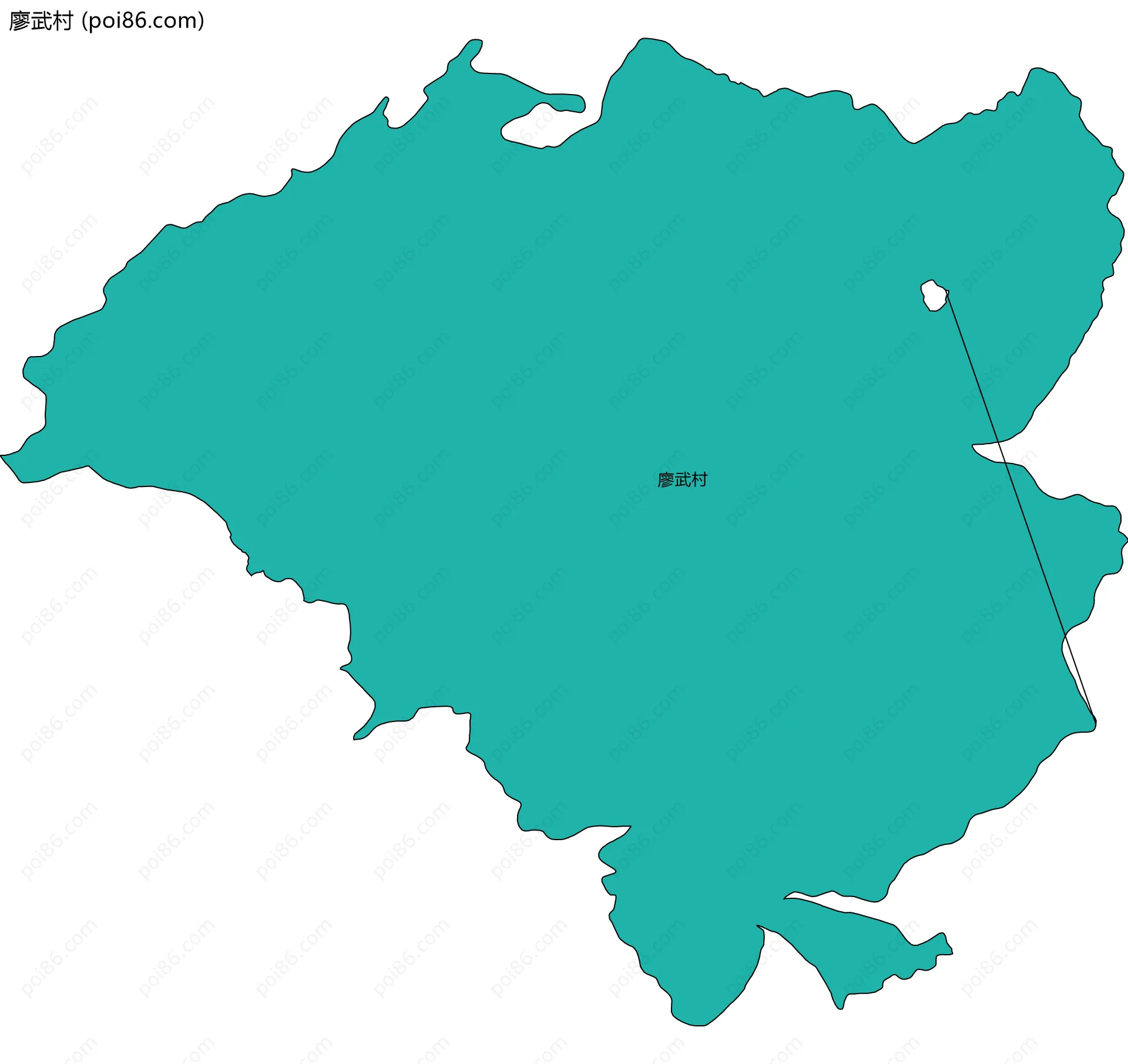 廖武村边界地图