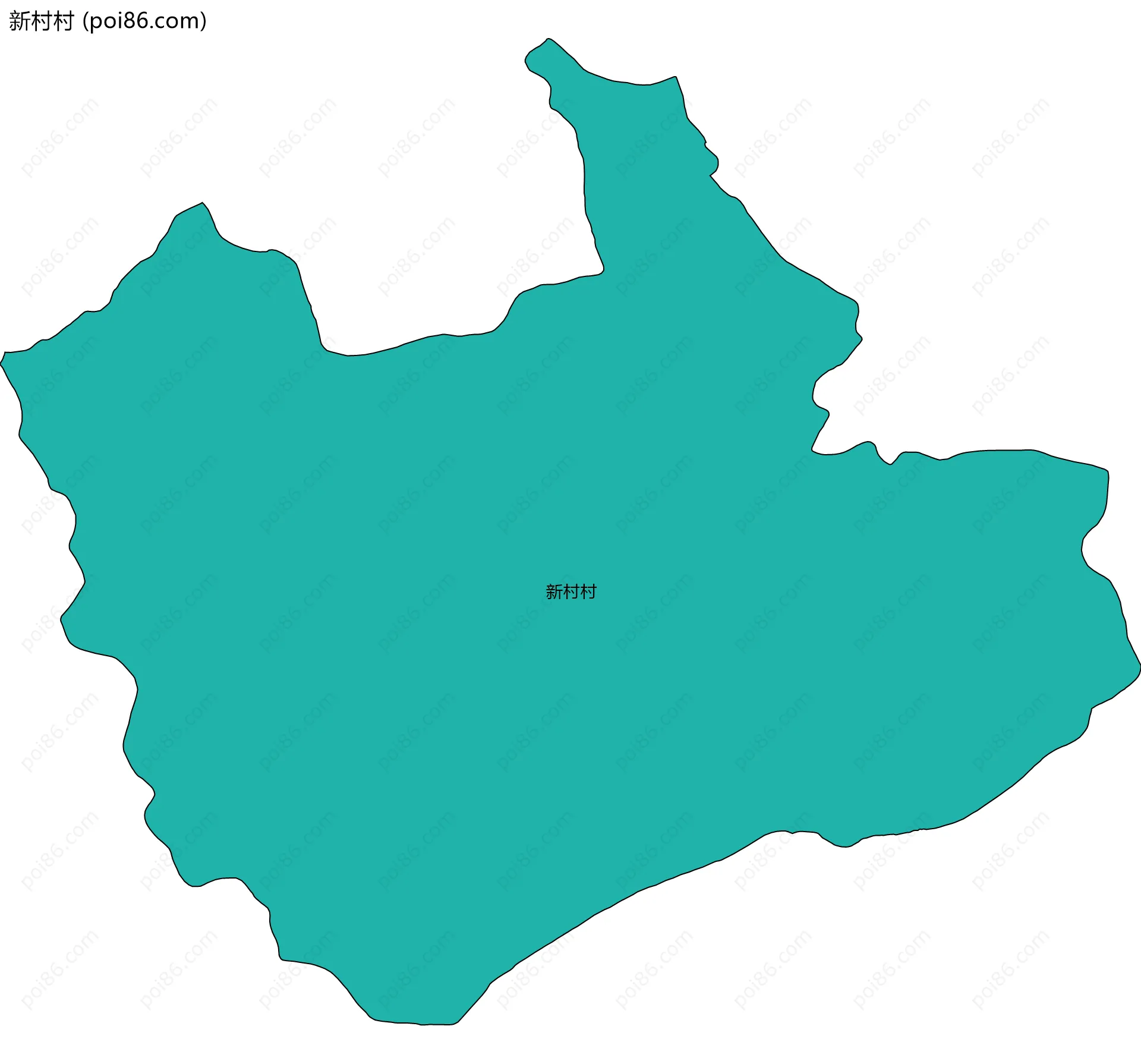 新村村边界地图