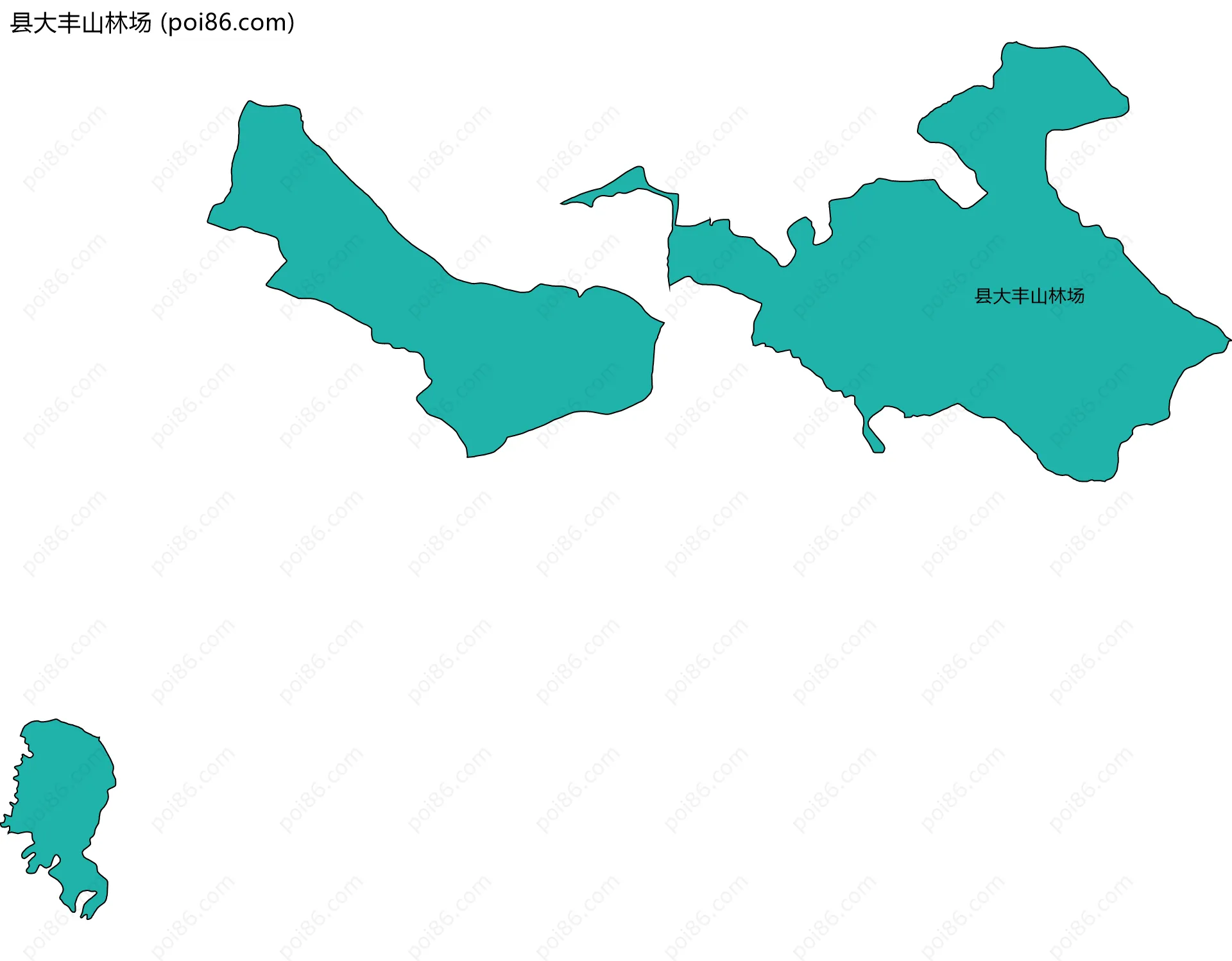 县大丰山林场边界地图
