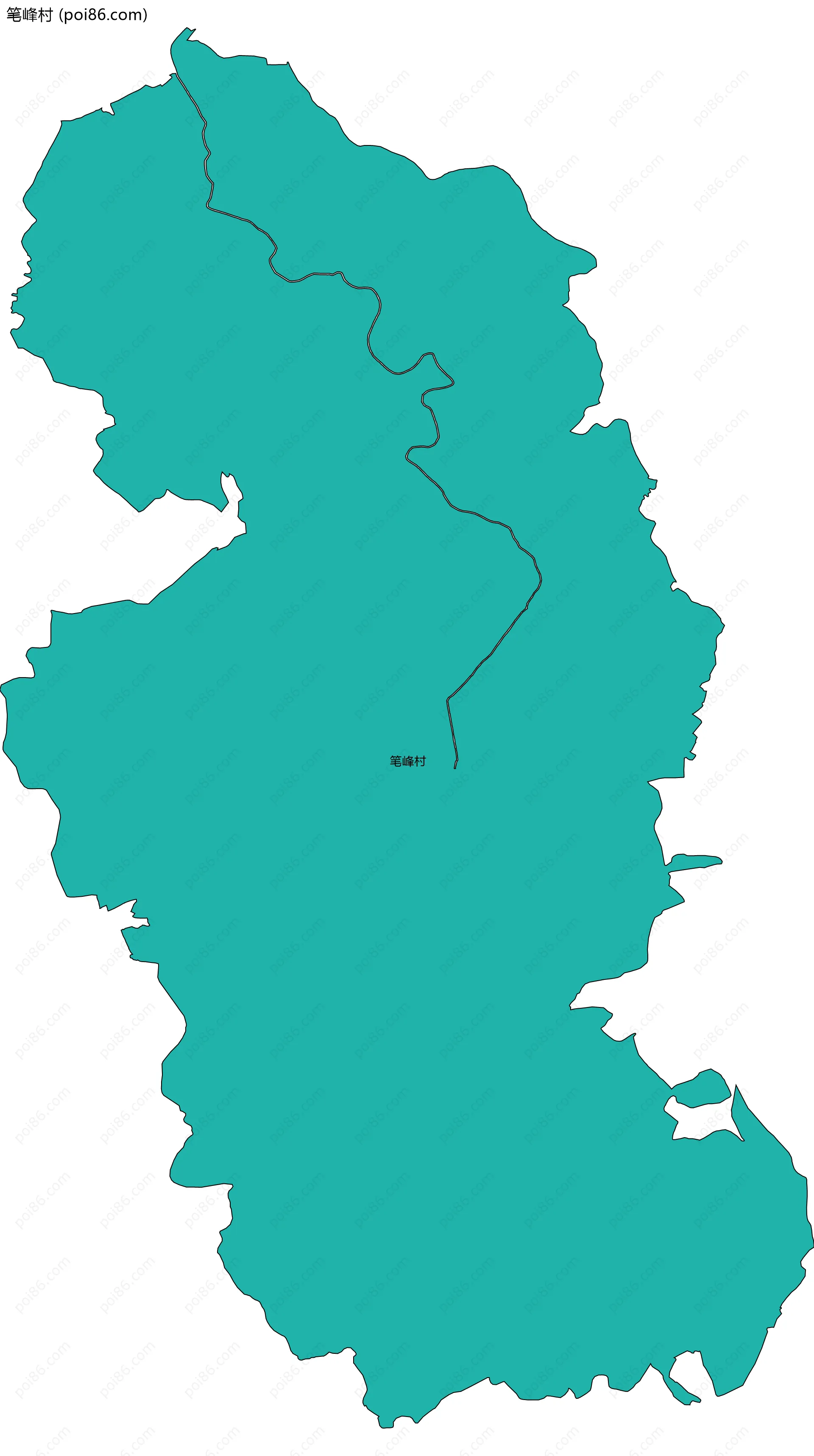 笔峰村边界地图