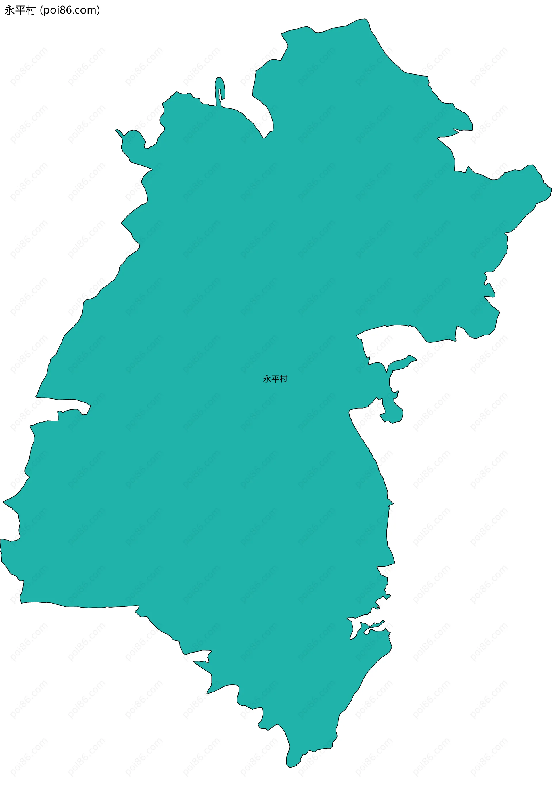 永平村边界地图