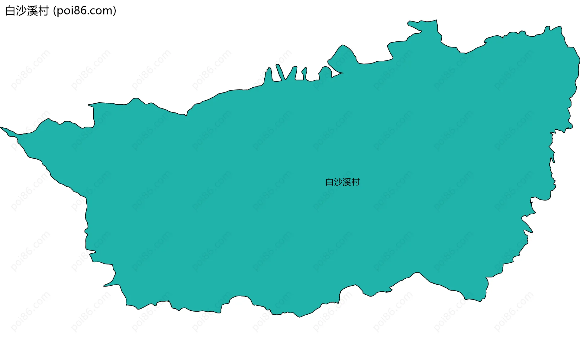 白沙溪村边界地图