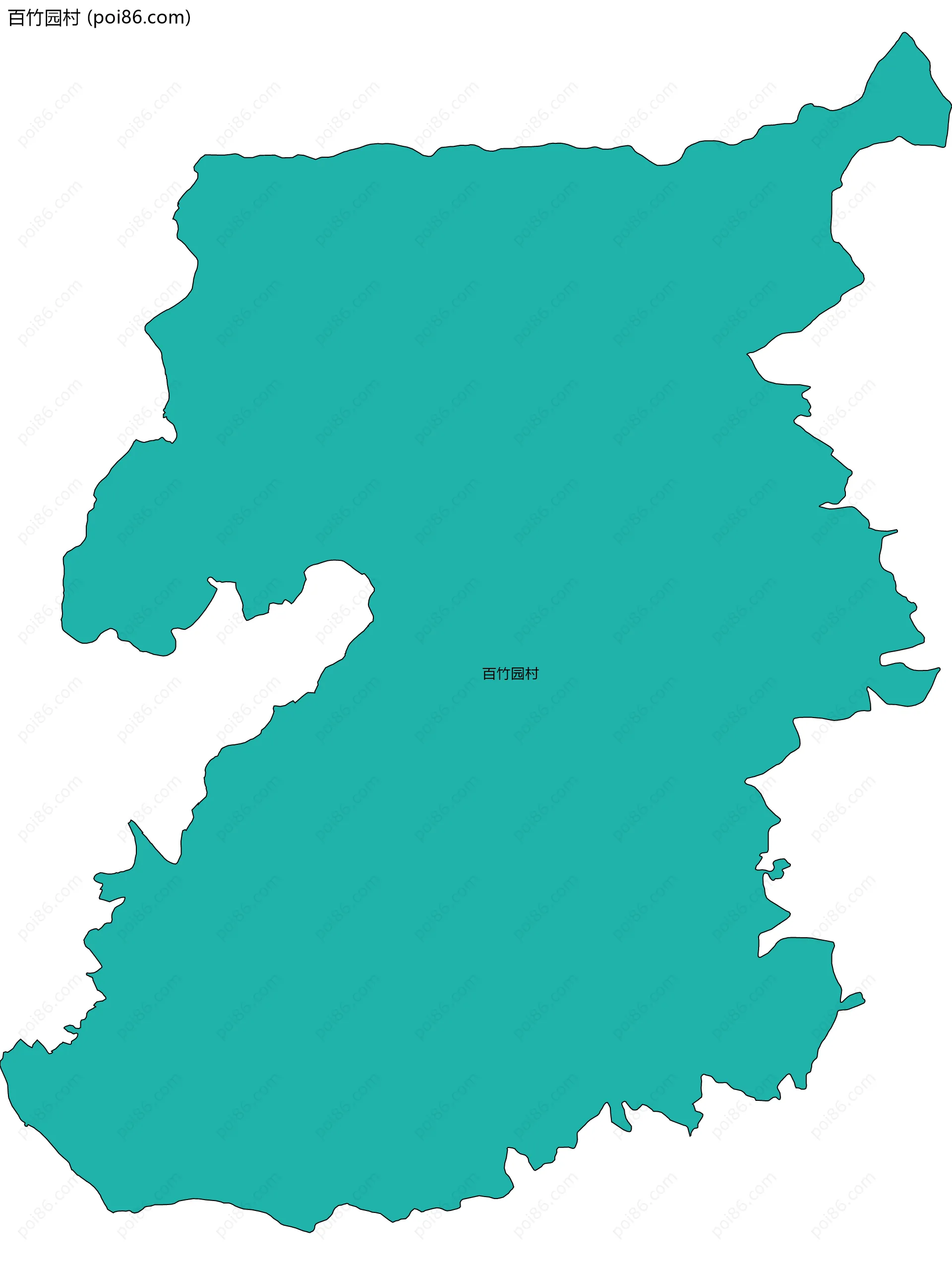 百竹园村边界地图