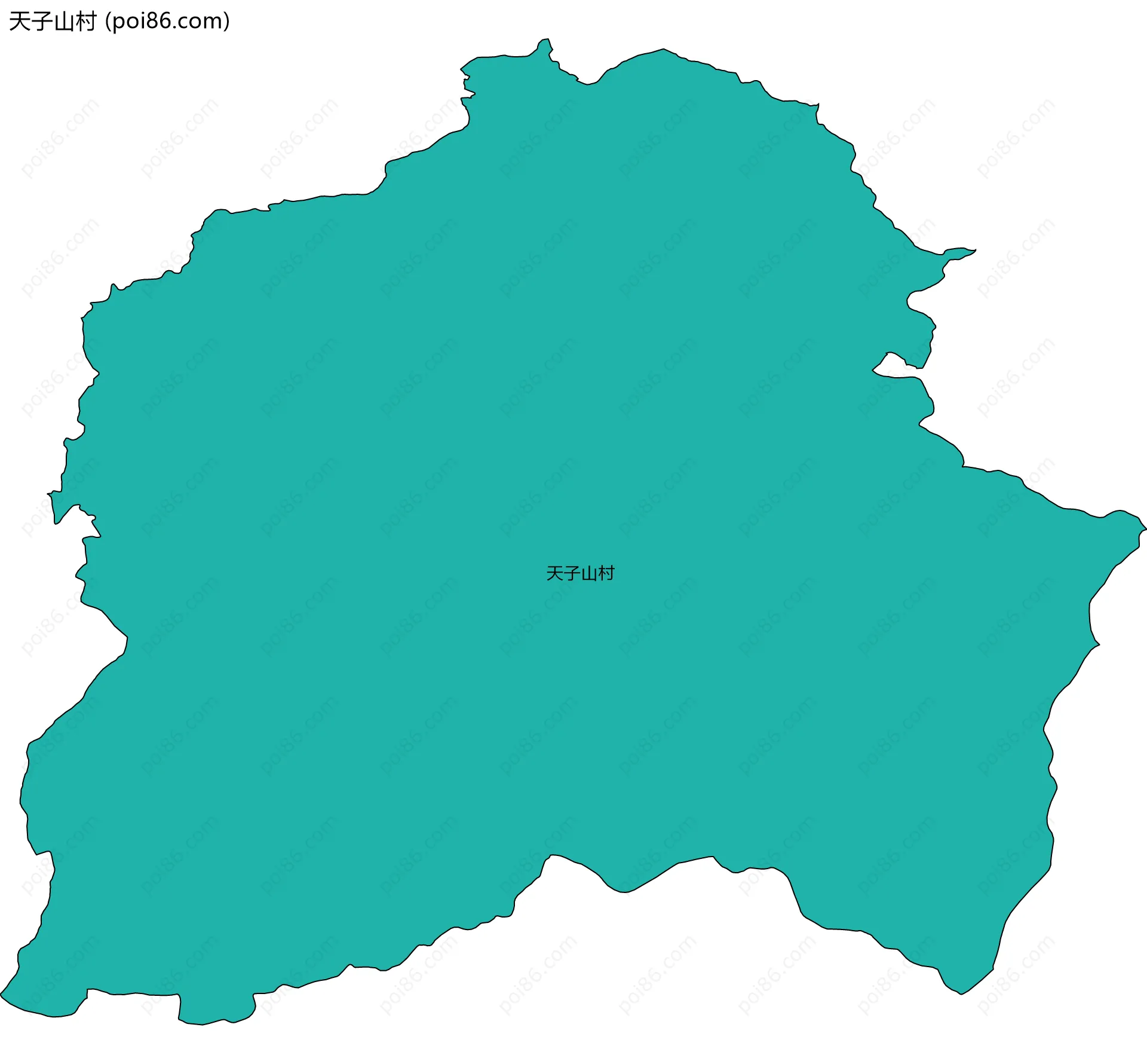 天子山村边界地图