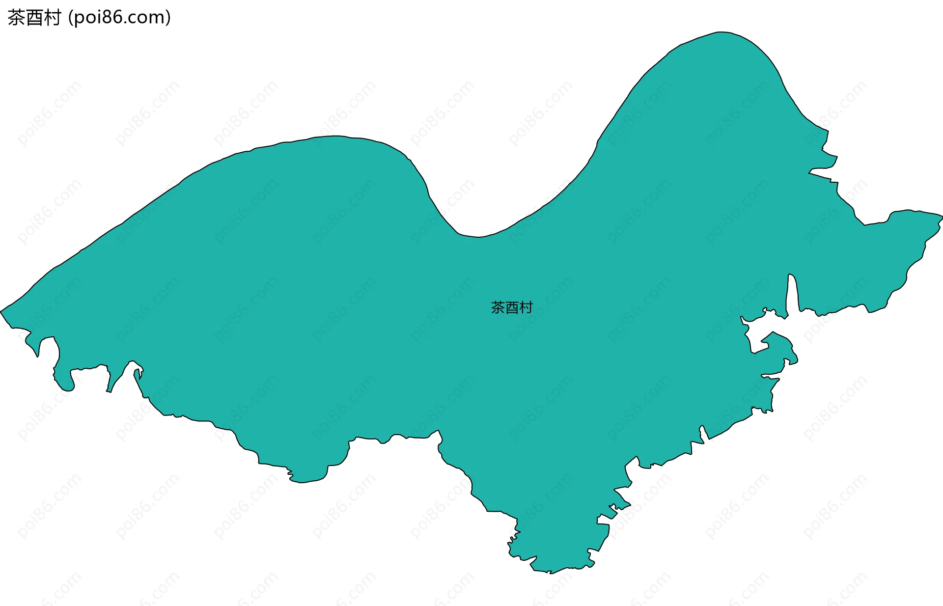 茶酉村边界地图