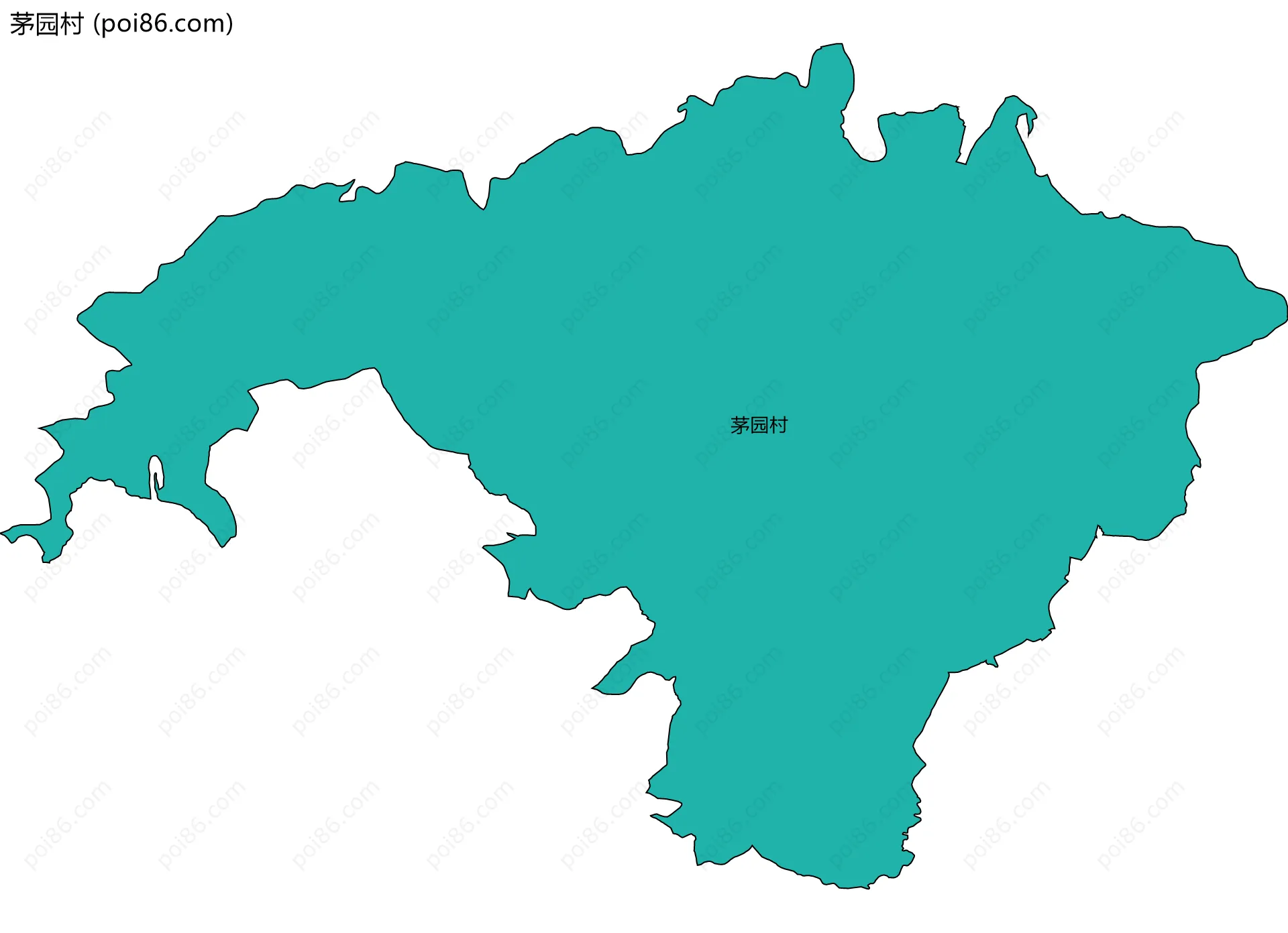 茅园村边界地图
