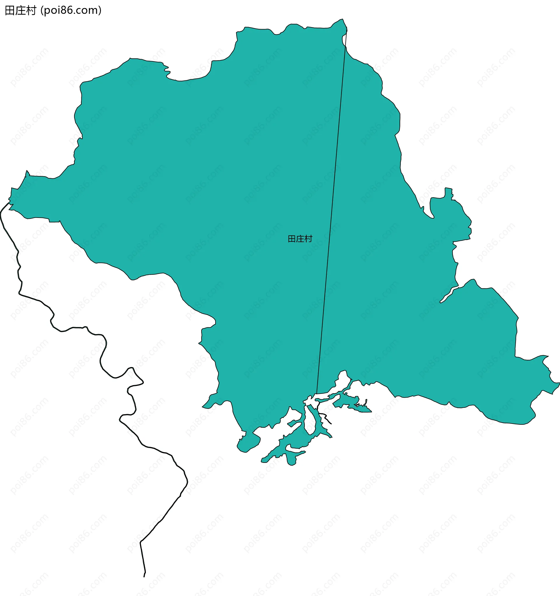 田庄村边界地图