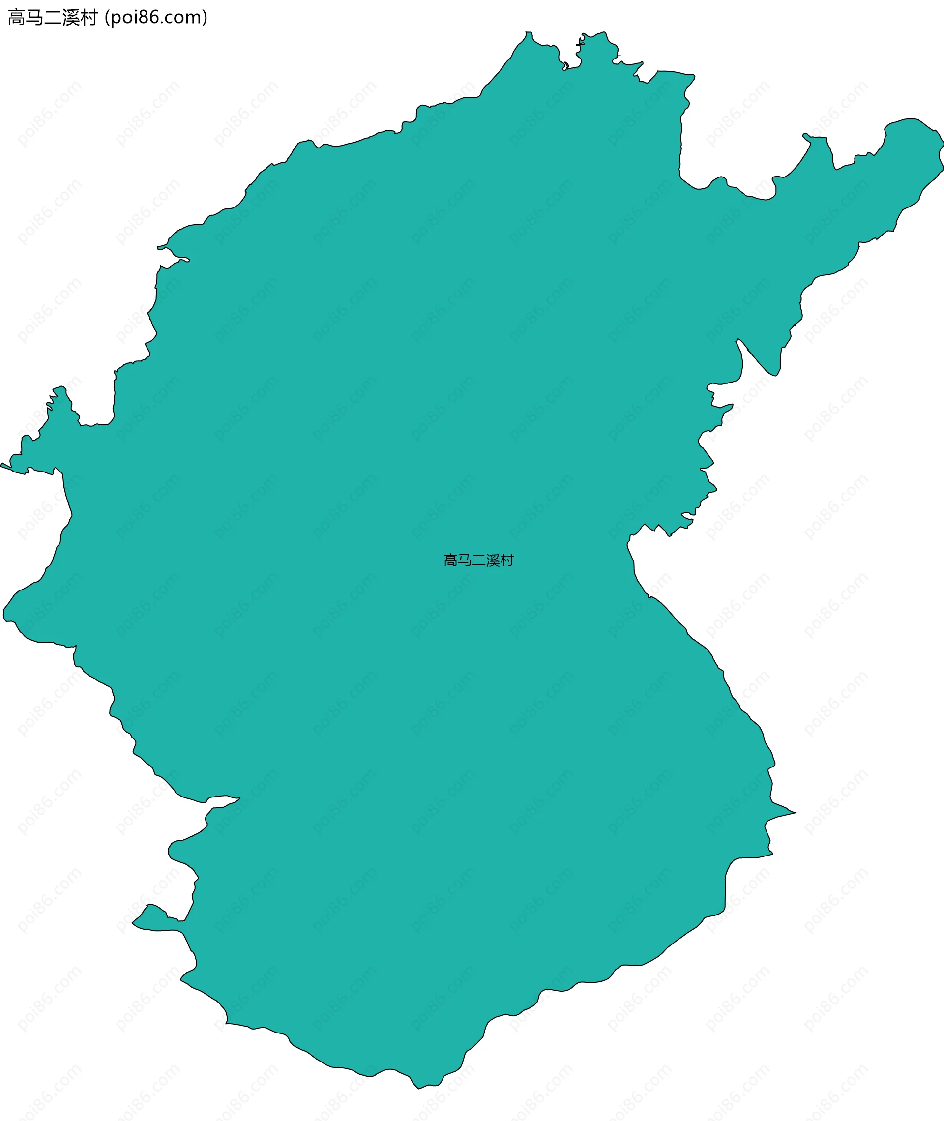 高马二溪村边界地图