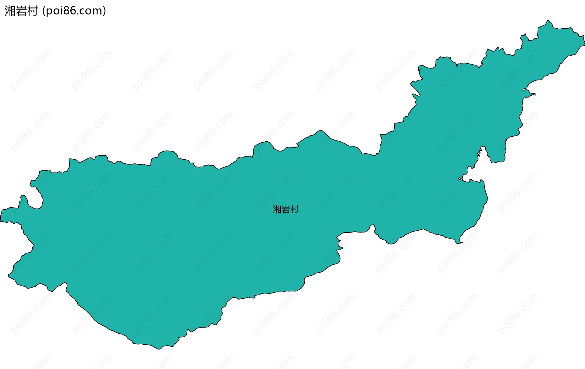 湘岩村边界地图