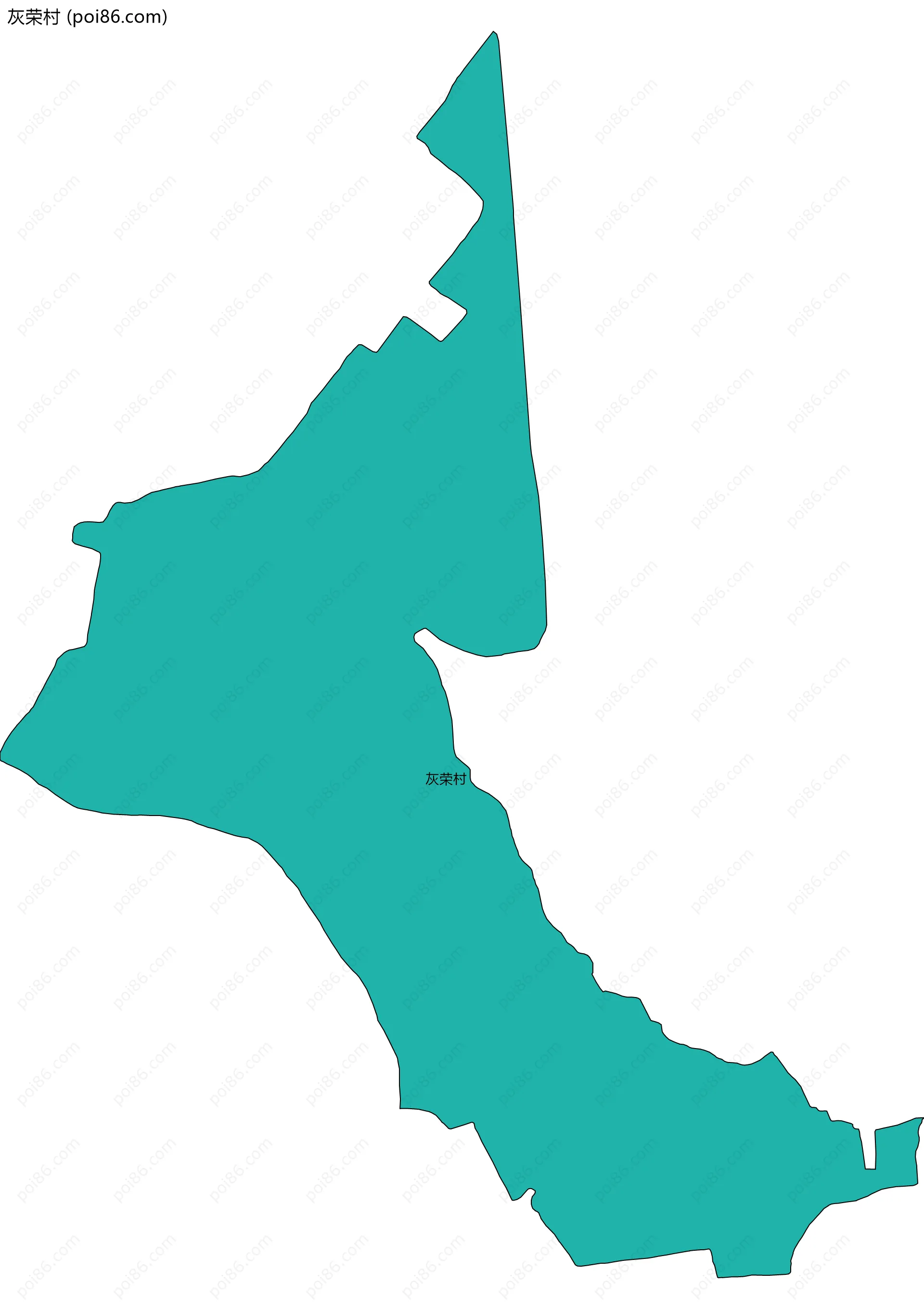 灰荣村边界地图