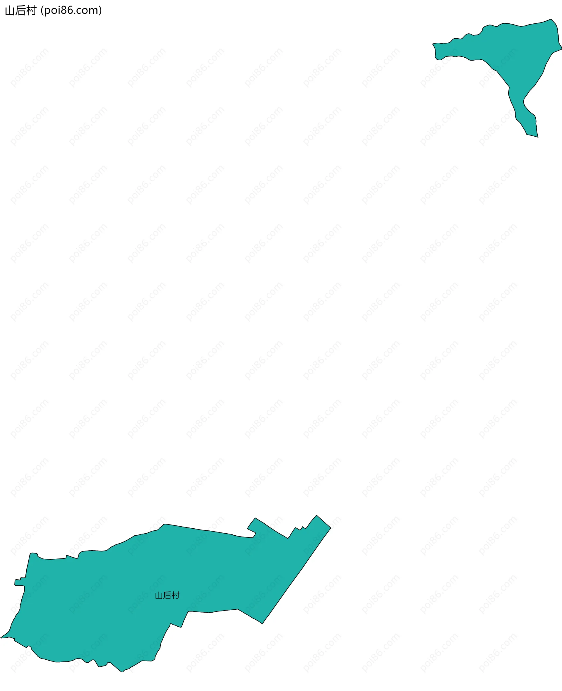山后村边界地图