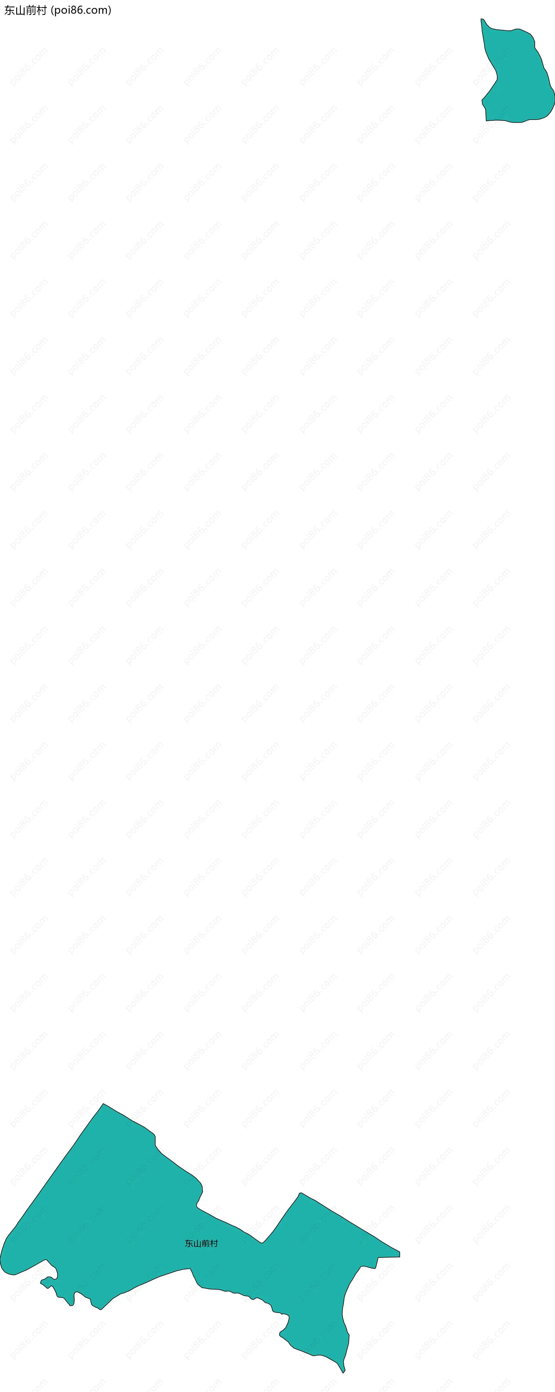 东山前村边界地图