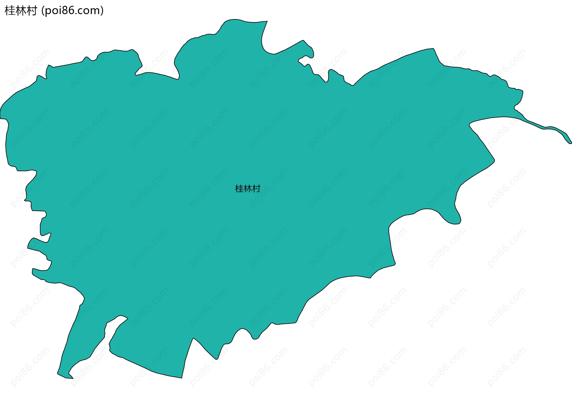 桂林村边界地图