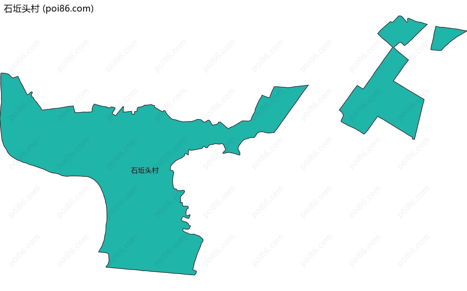 石坵头村边界地图