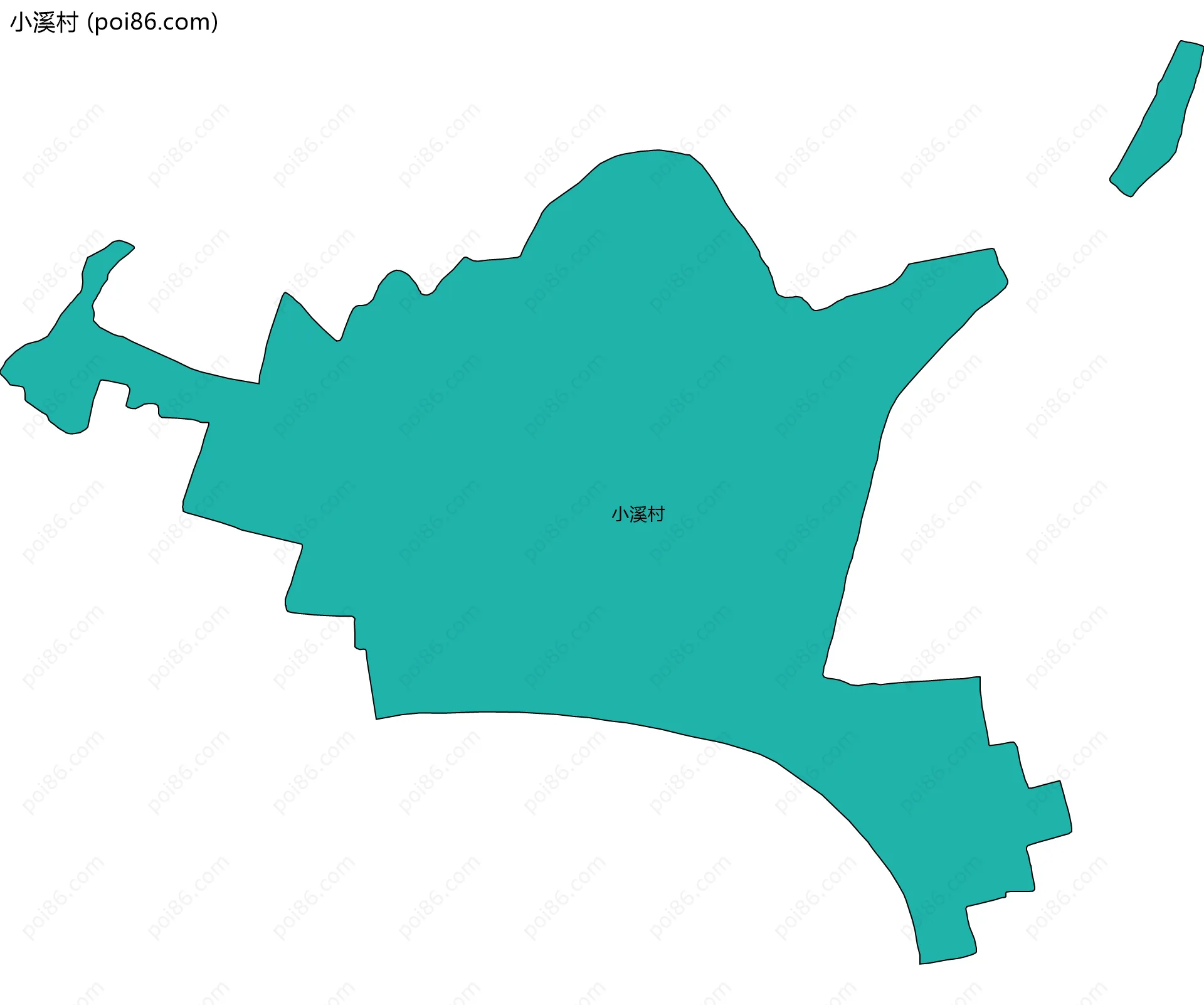小溪村边界地图