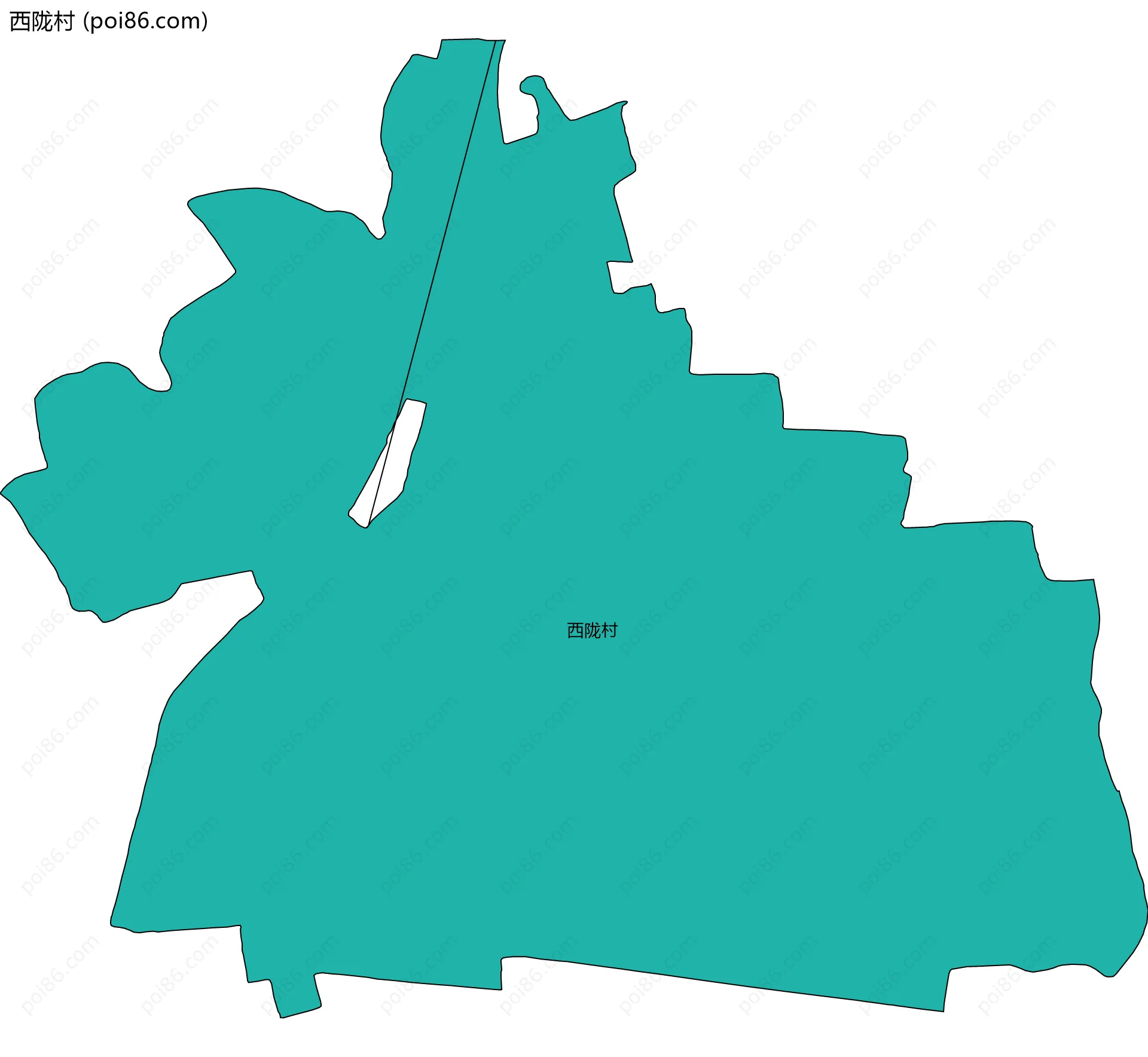 西陇村边界地图