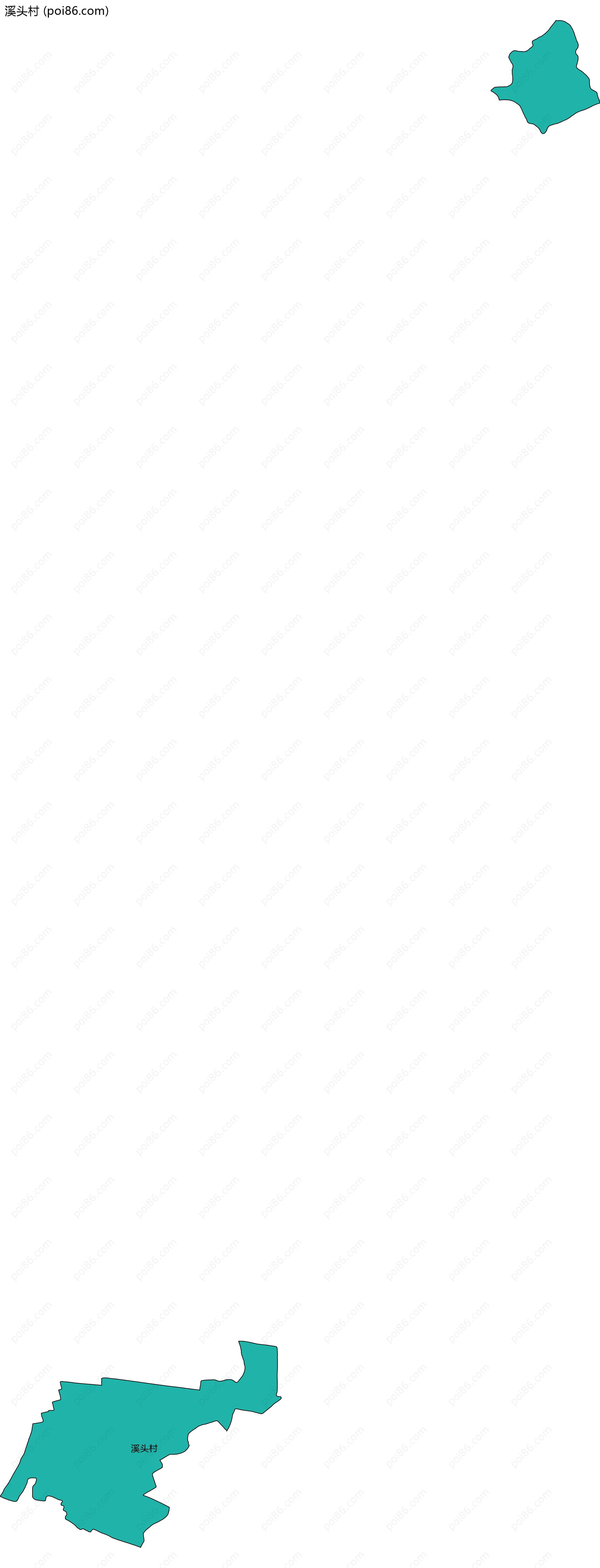 溪头村边界地图