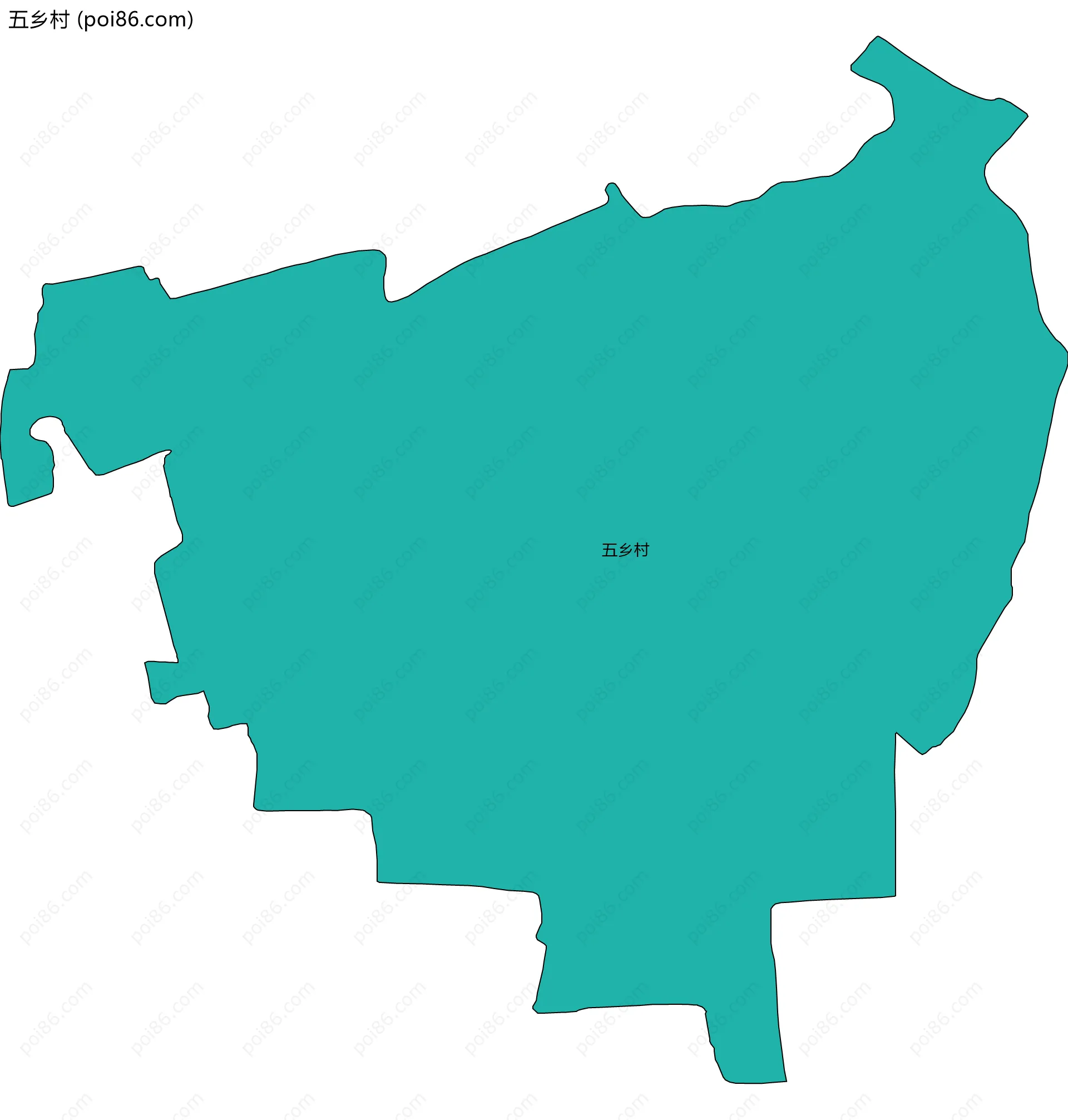 五乡村边界地图