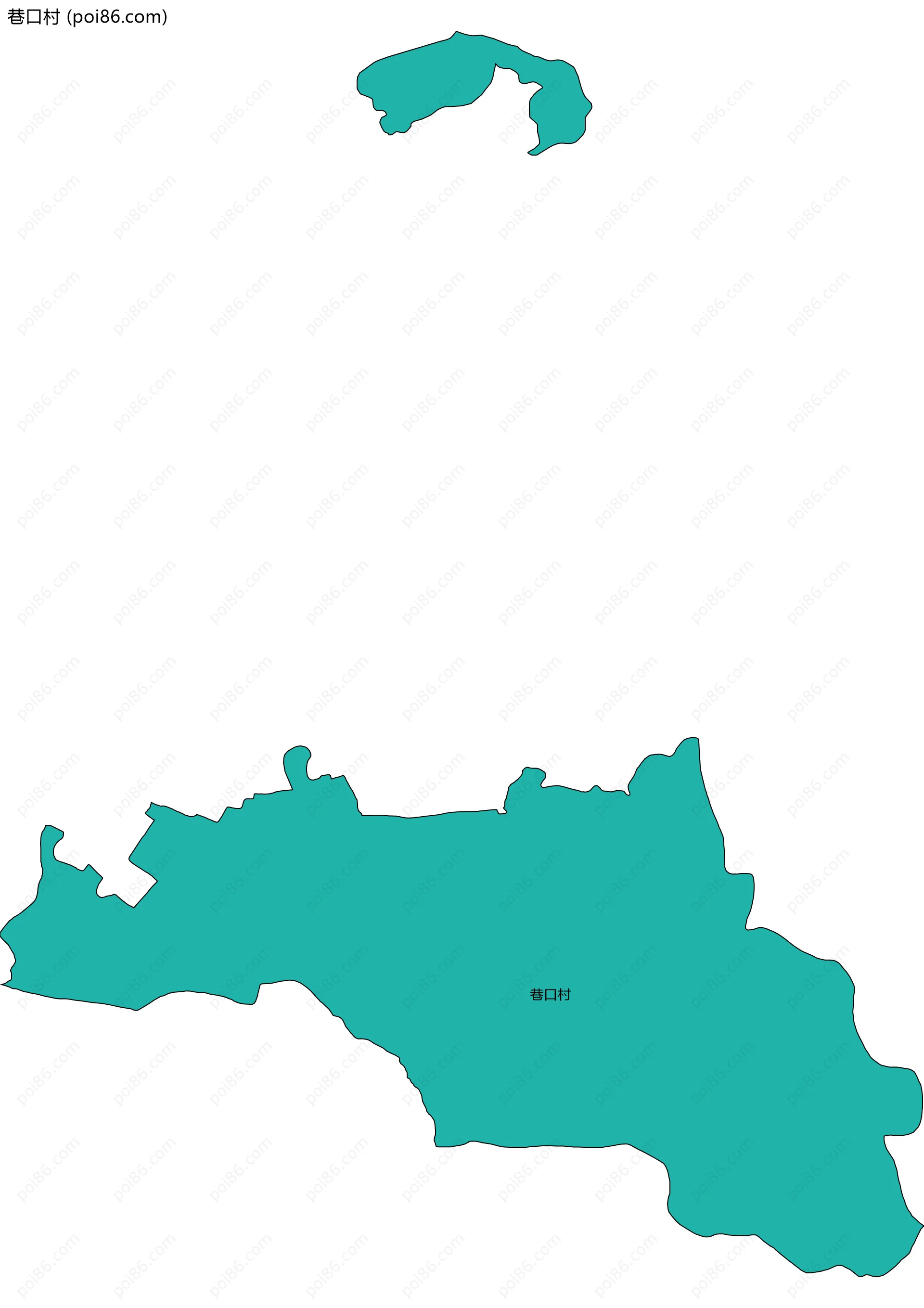 巷口村边界地图