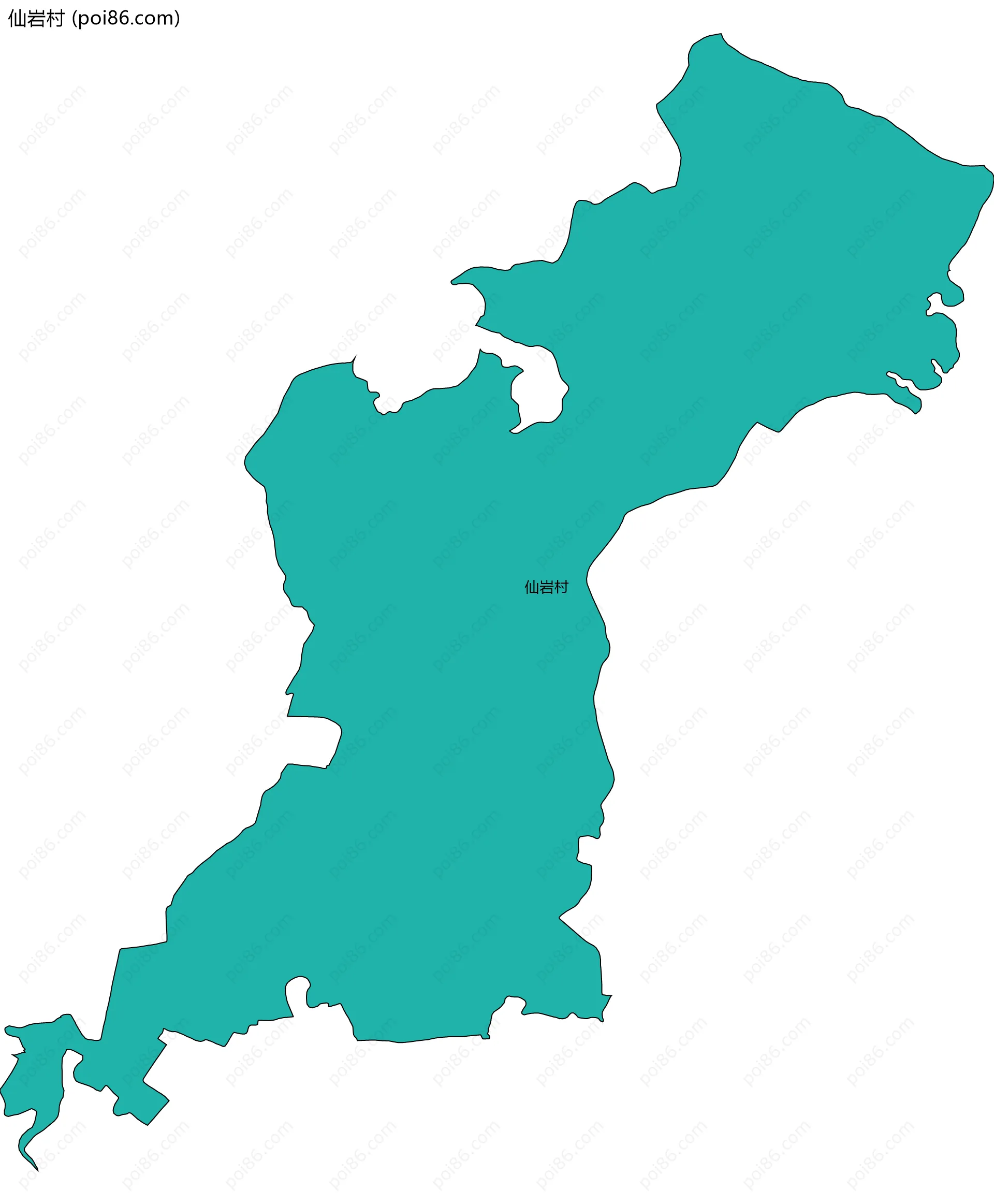 仙岩村边界地图