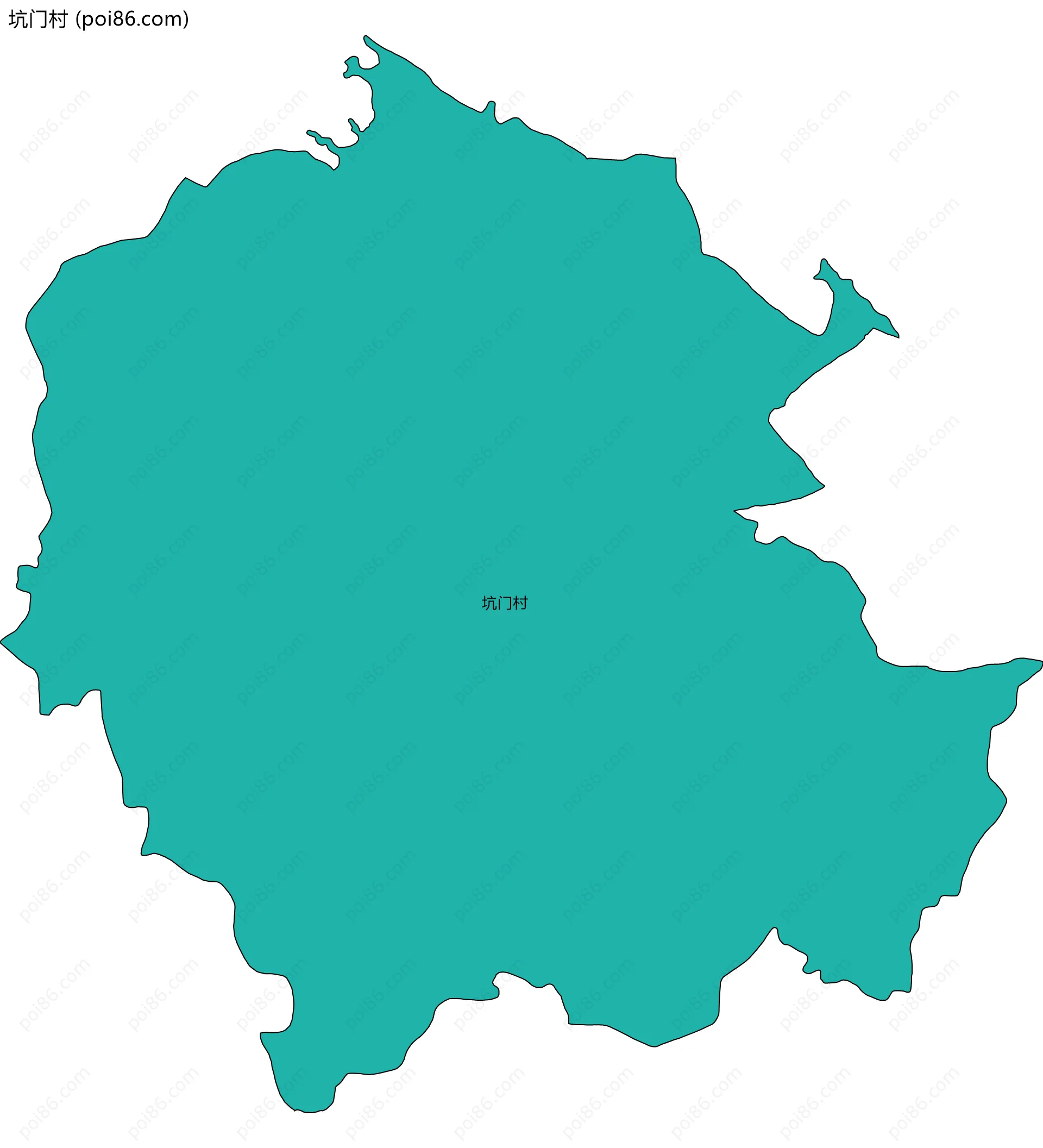 坑门村边界地图