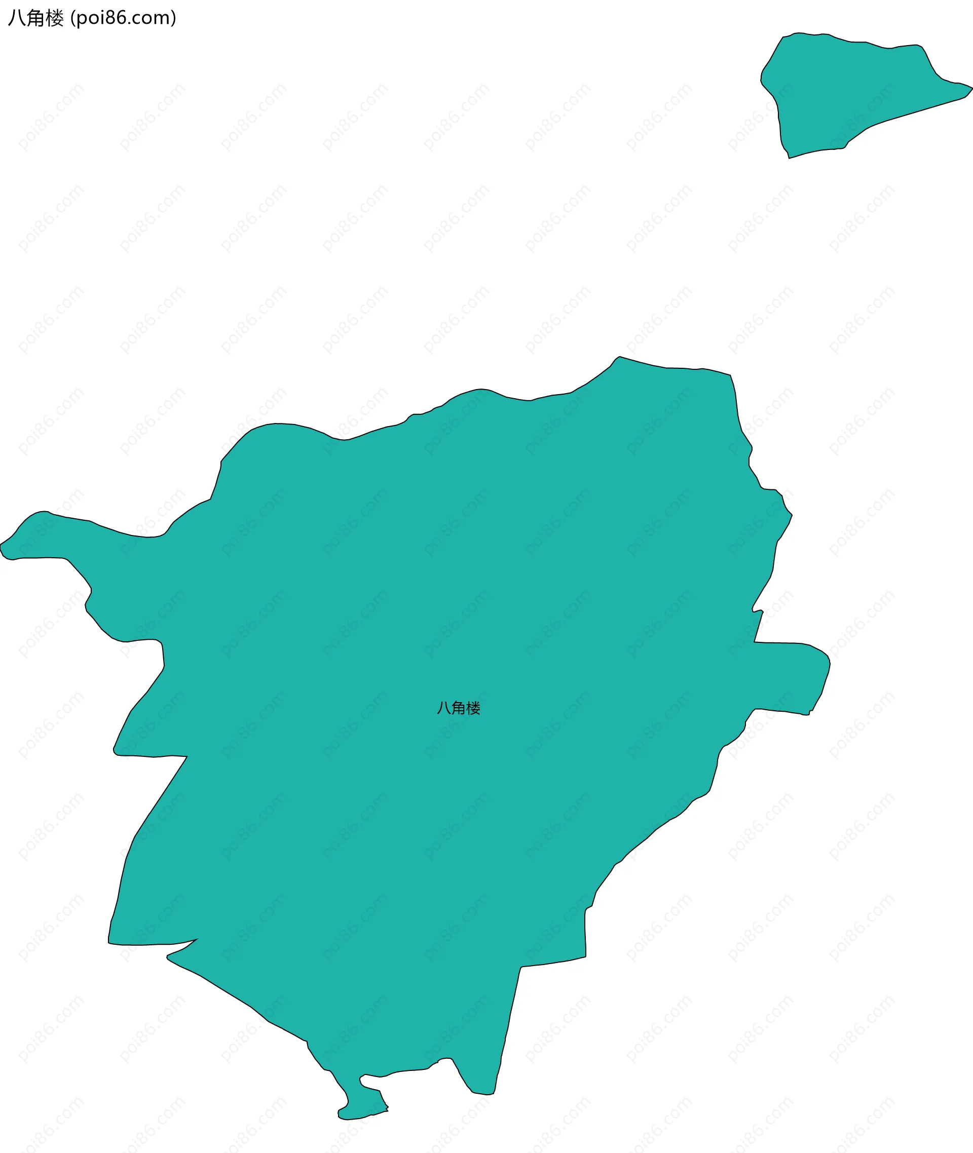 八角楼边界地图