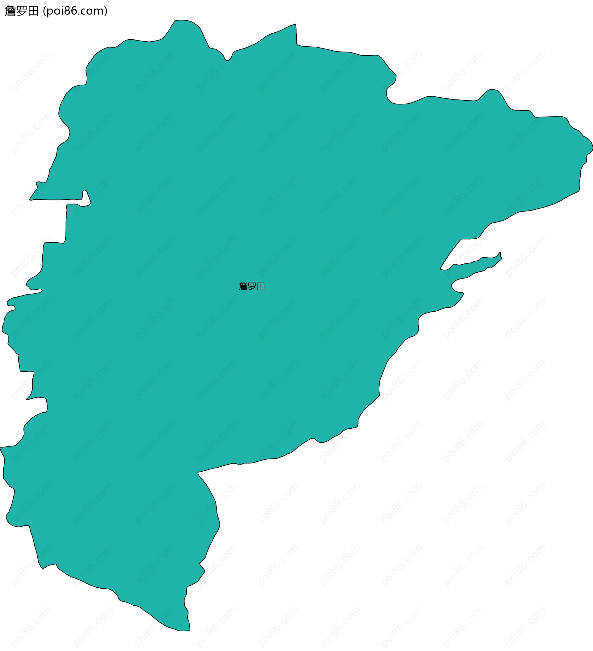 詹罗田边界地图