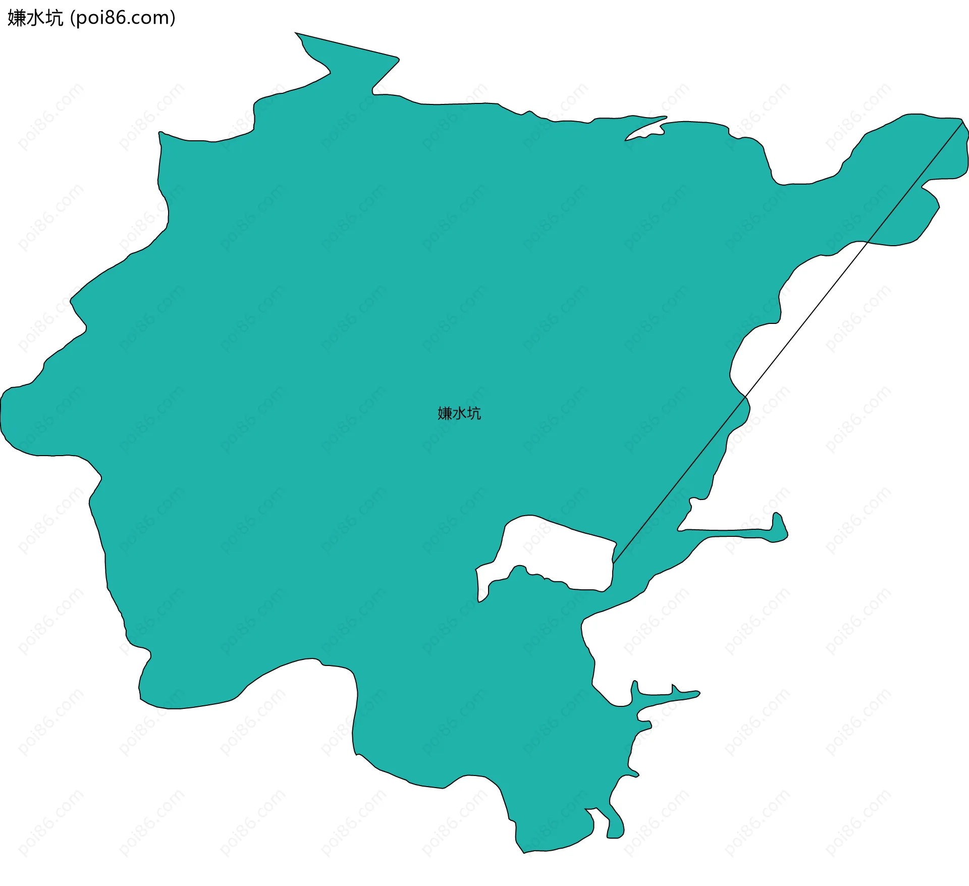 嫌水坑边界地图