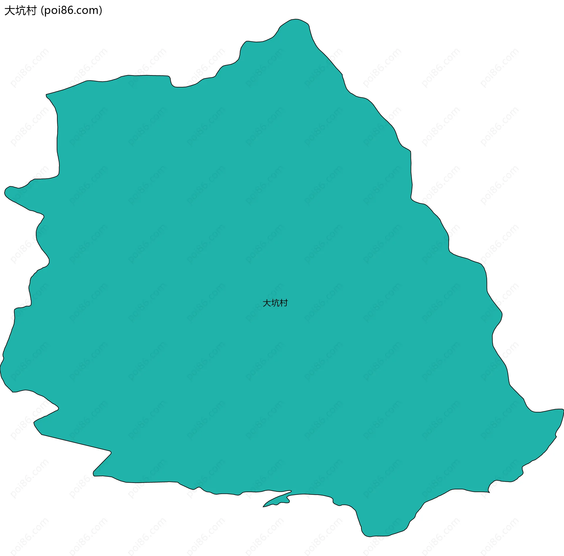 大坑村边界地图