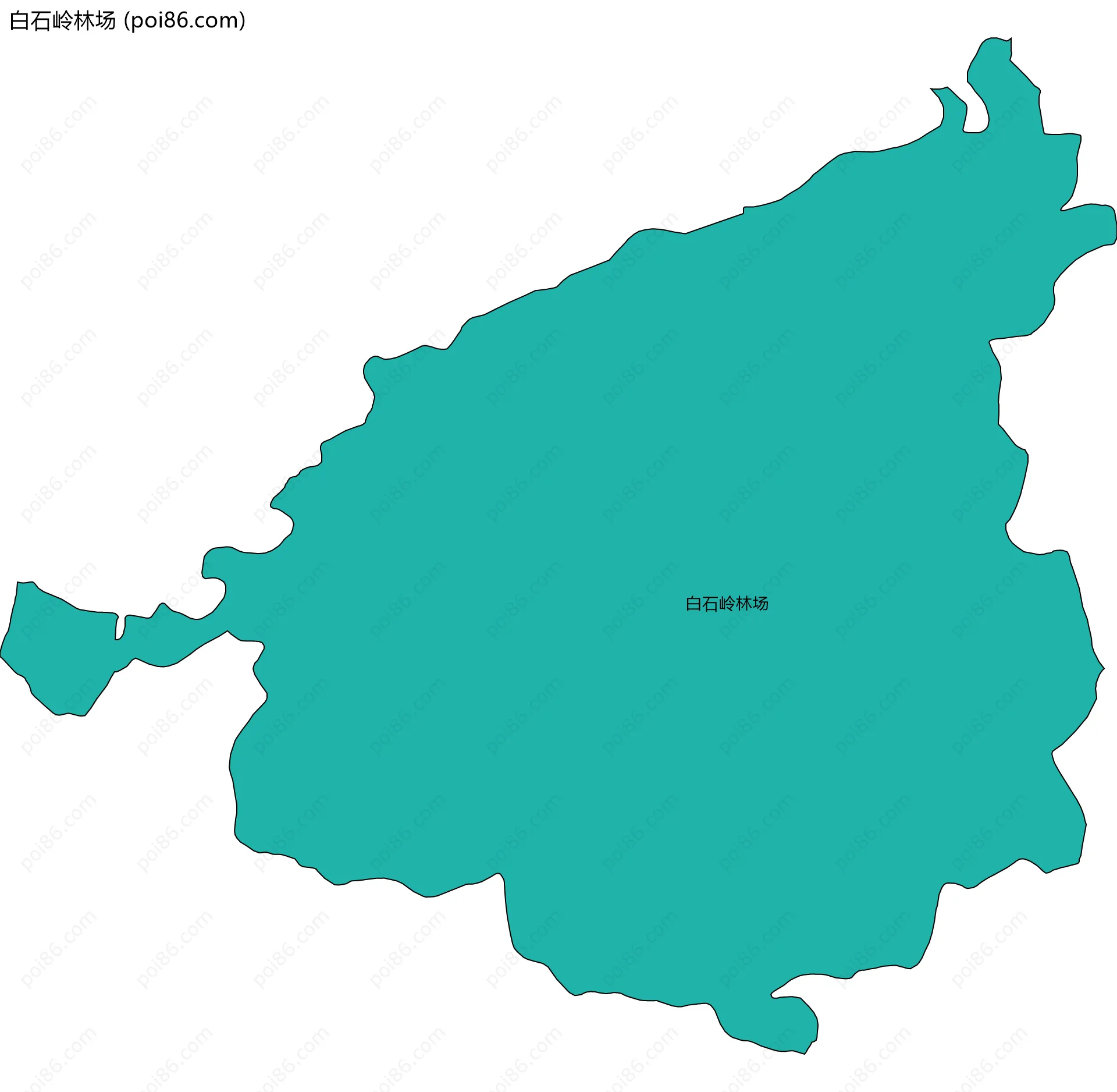 白石岭林场边界地图