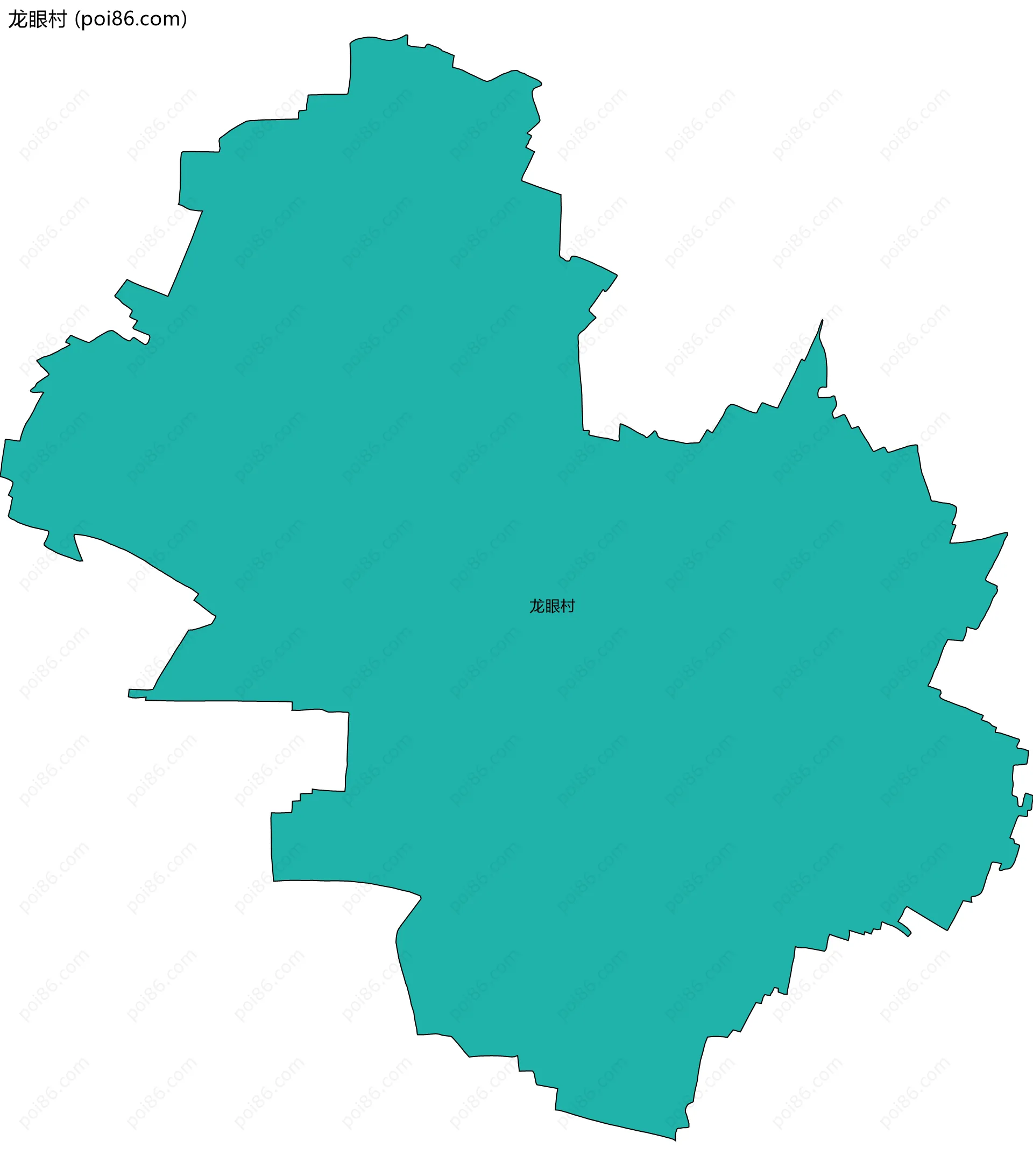 龙眼村边界地图