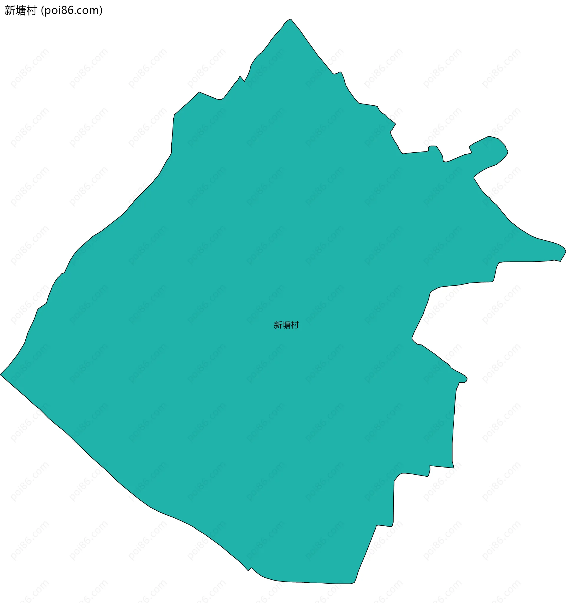 新塘村边界地图