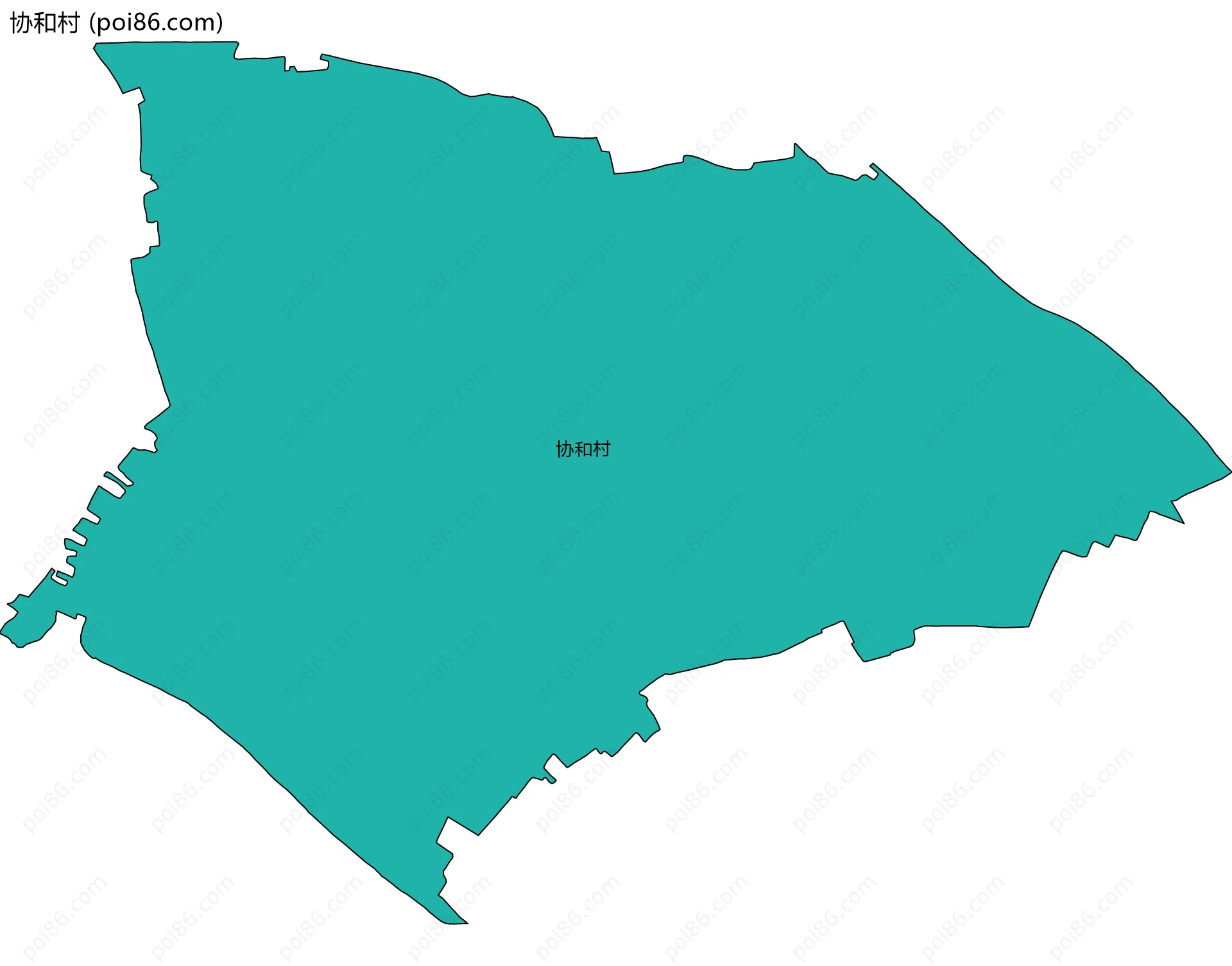 协和村边界地图