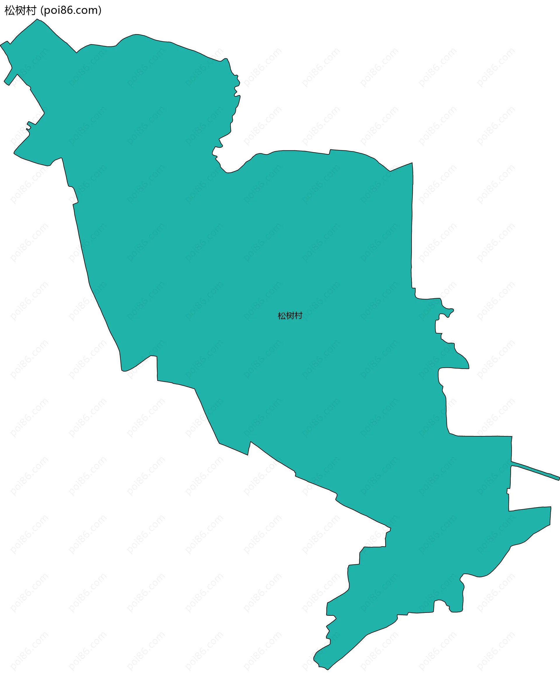 松树村边界地图