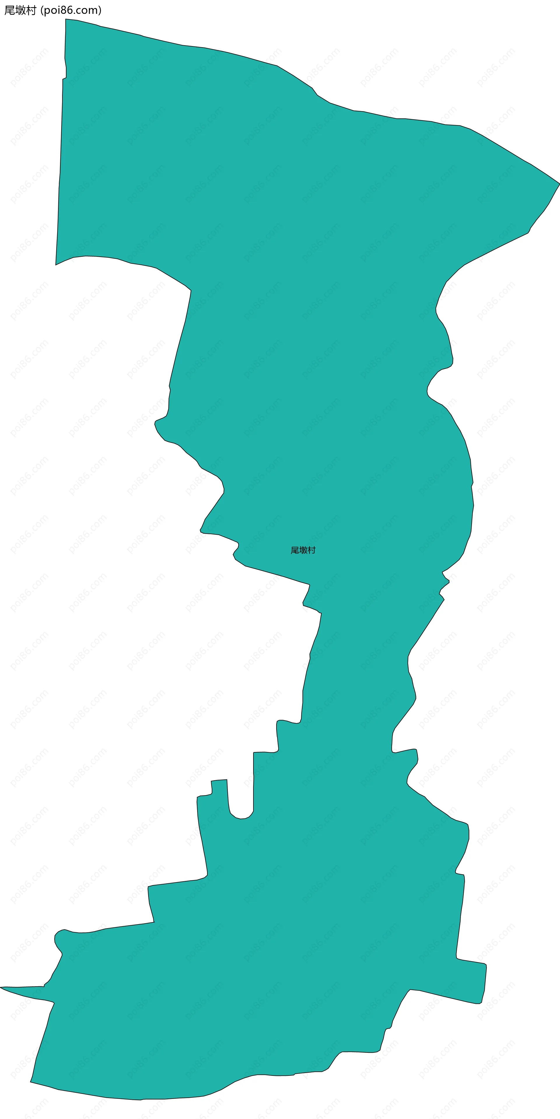 尾墩村边界地图