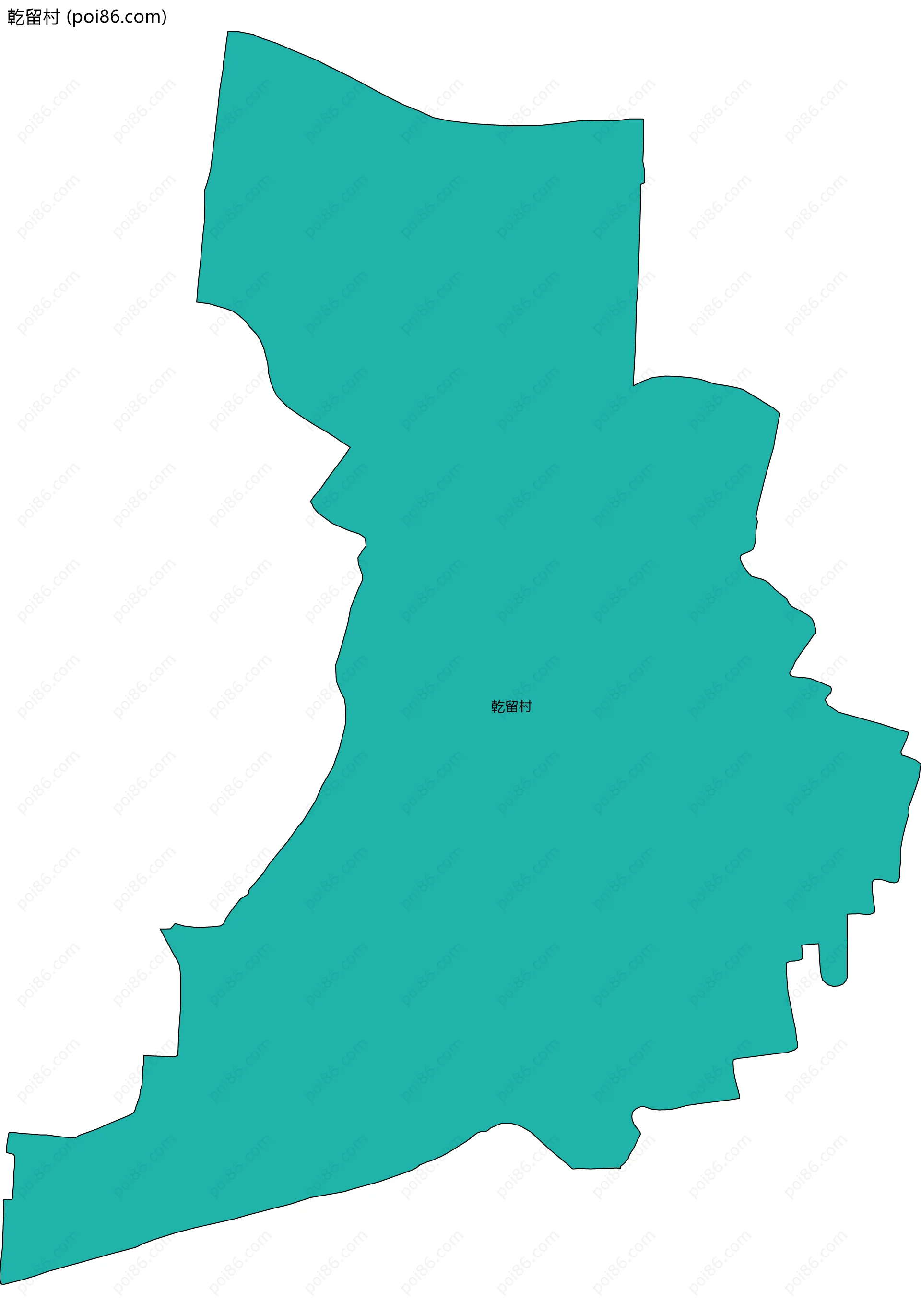 乾留村边界地图