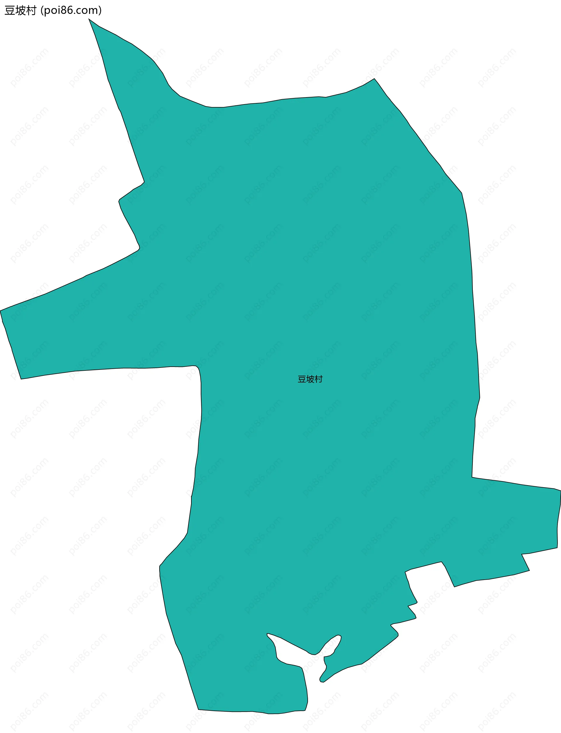 豆坡村边界地图